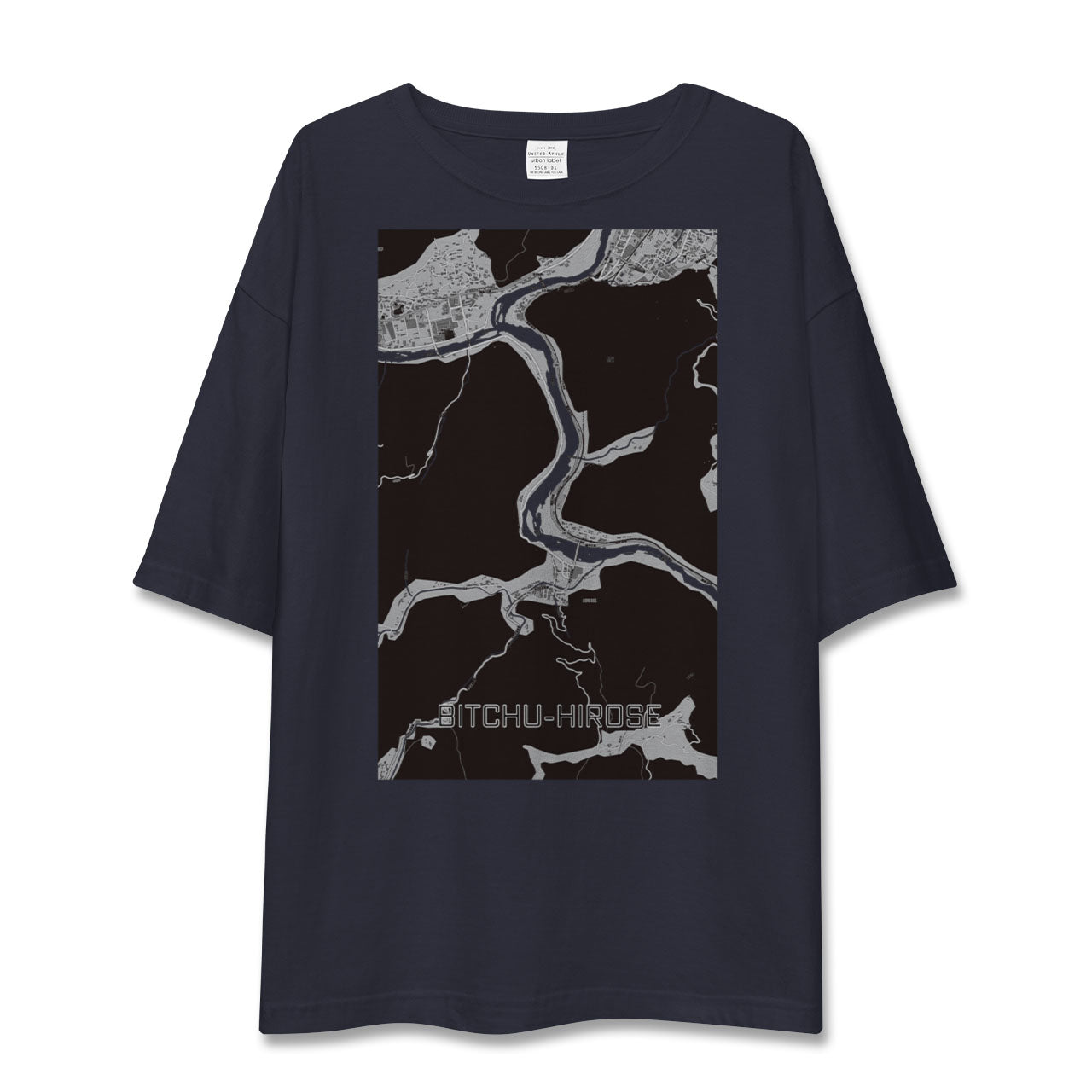 【備中広瀬(岡山県)】地図柄ビッグシルエットTシャツ