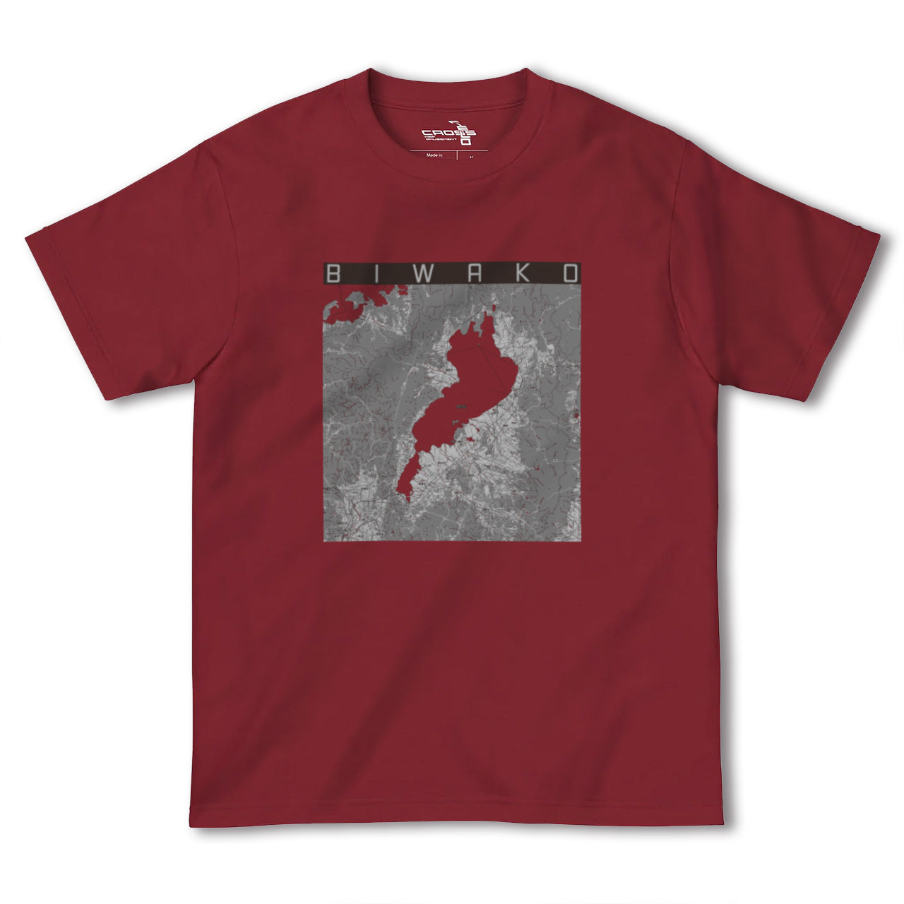 【琵琶湖2(滋賀県)】地図柄ヘビーウェイトTシャツ