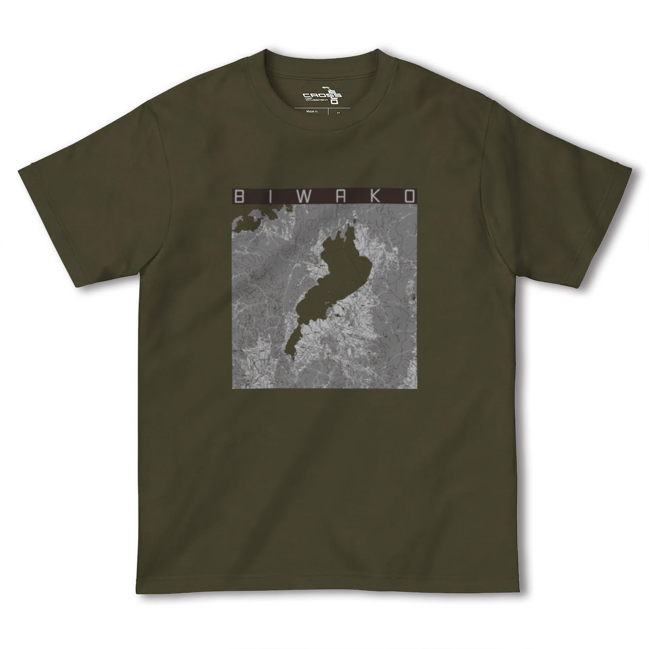 【琵琶湖2(滋賀県)】地図柄ヘビーウェイトTシャツ