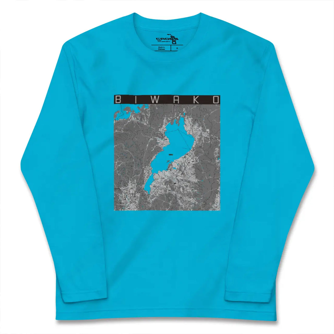 【琵琶湖2(滋賀県)】地図柄ロングスリーブTシャツ
