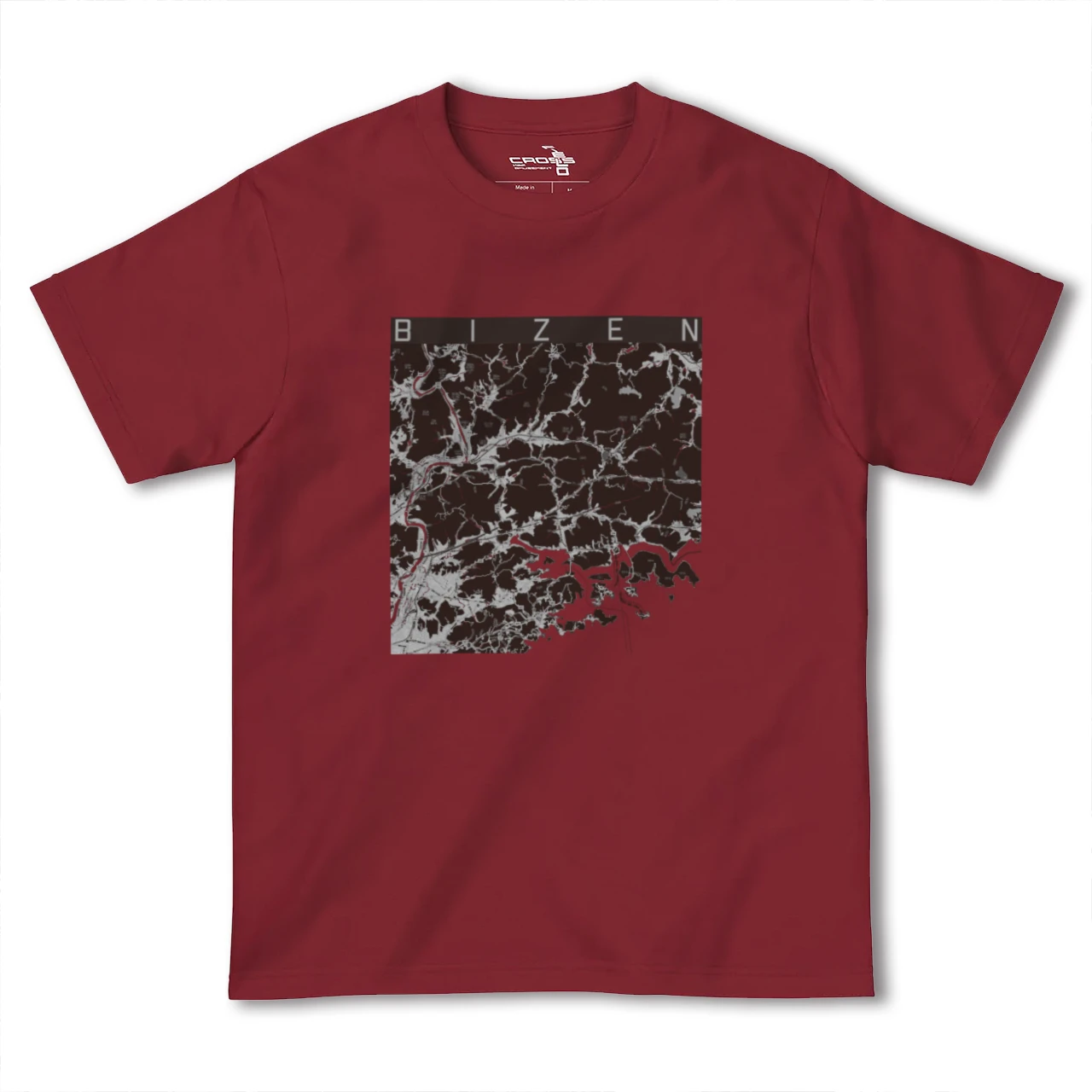 【備前(岡山県)】地図柄ヘビーウェイトTシャツ