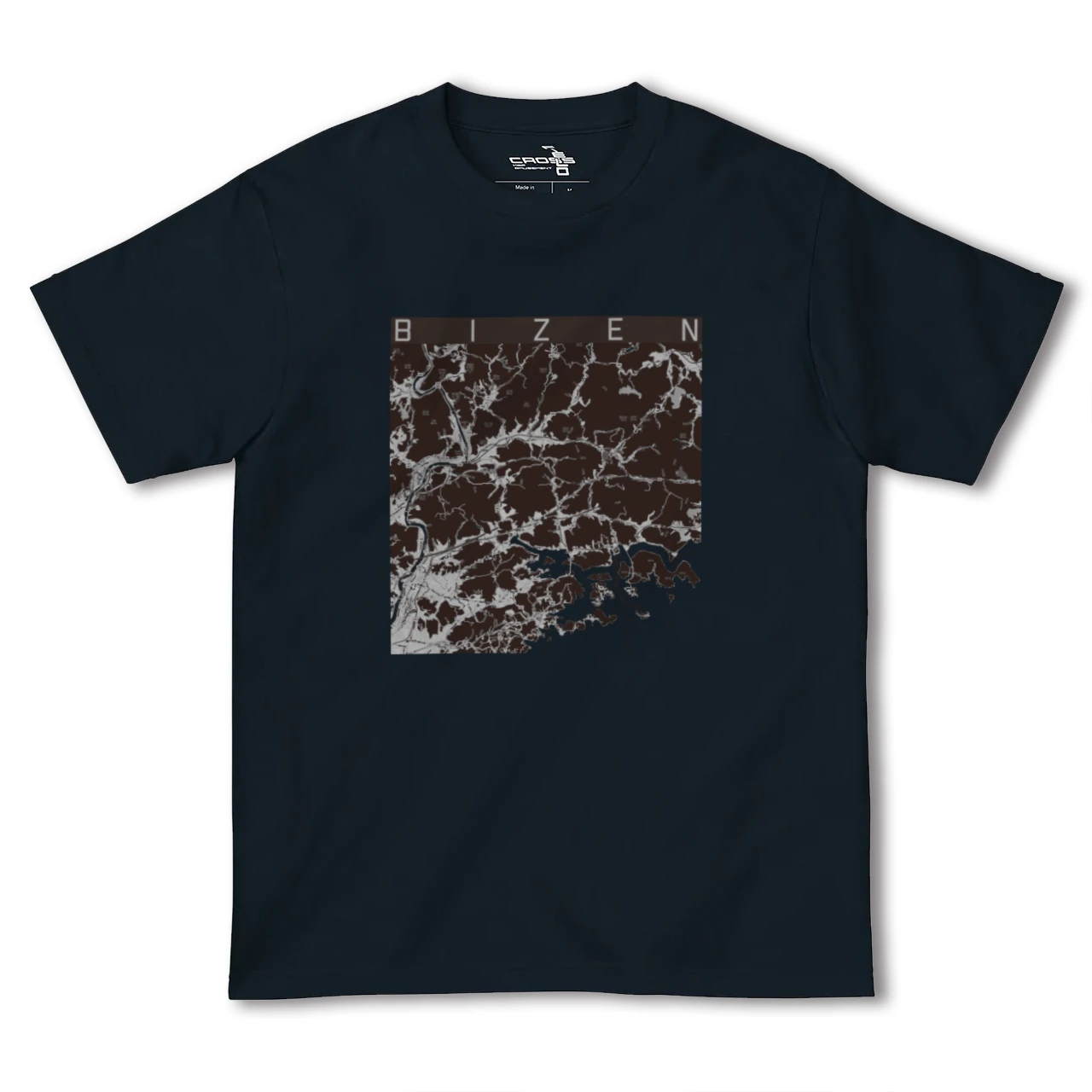 【備前(岡山県)】地図柄ヘビーウェイトTシャツ