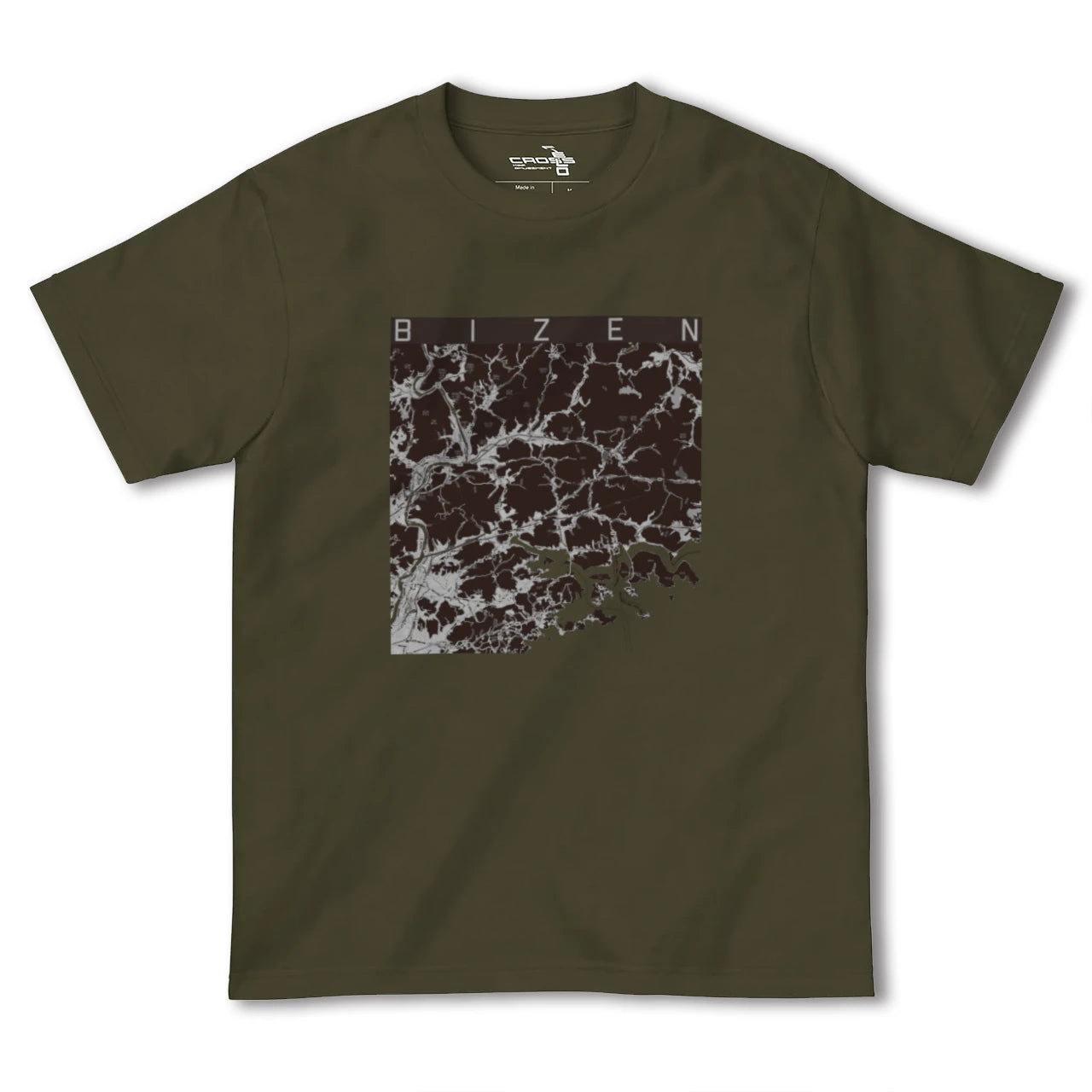 【備前(岡山県)】地図柄ヘビーウェイトTシャツ
