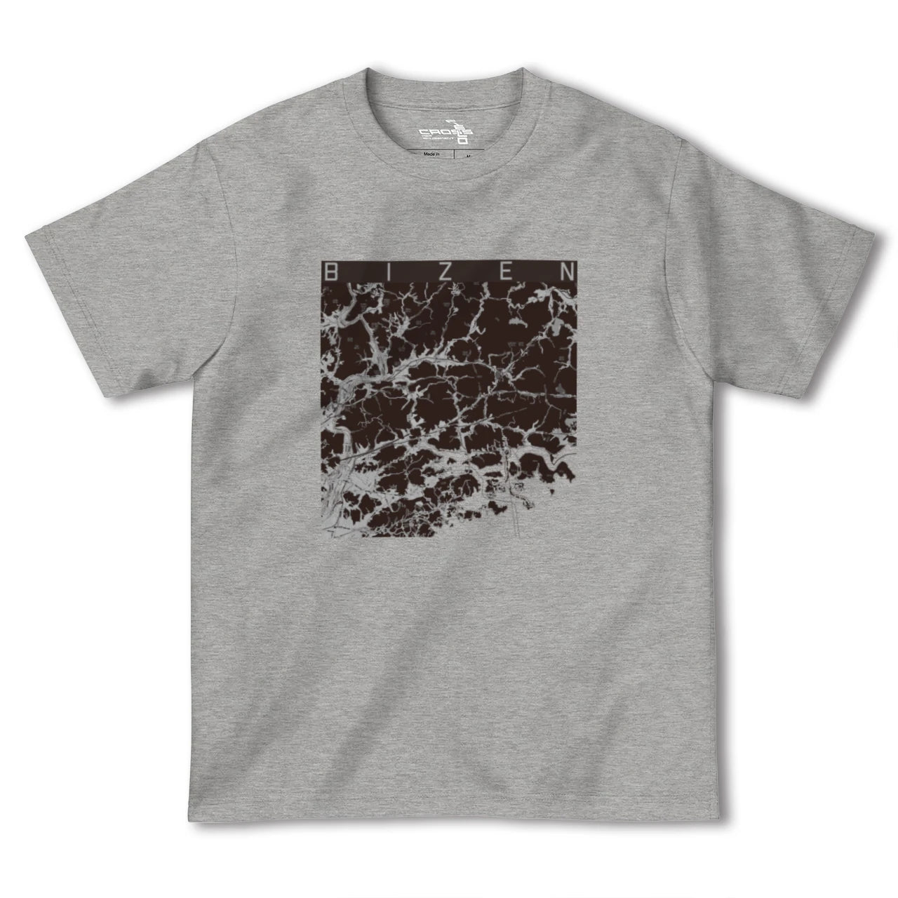 【備前(岡山県)】地図柄ヘビーウェイトTシャツ