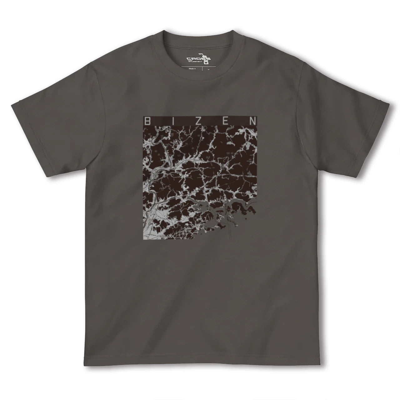 【備前(岡山県)】地図柄ヘビーウェイトTシャツ
