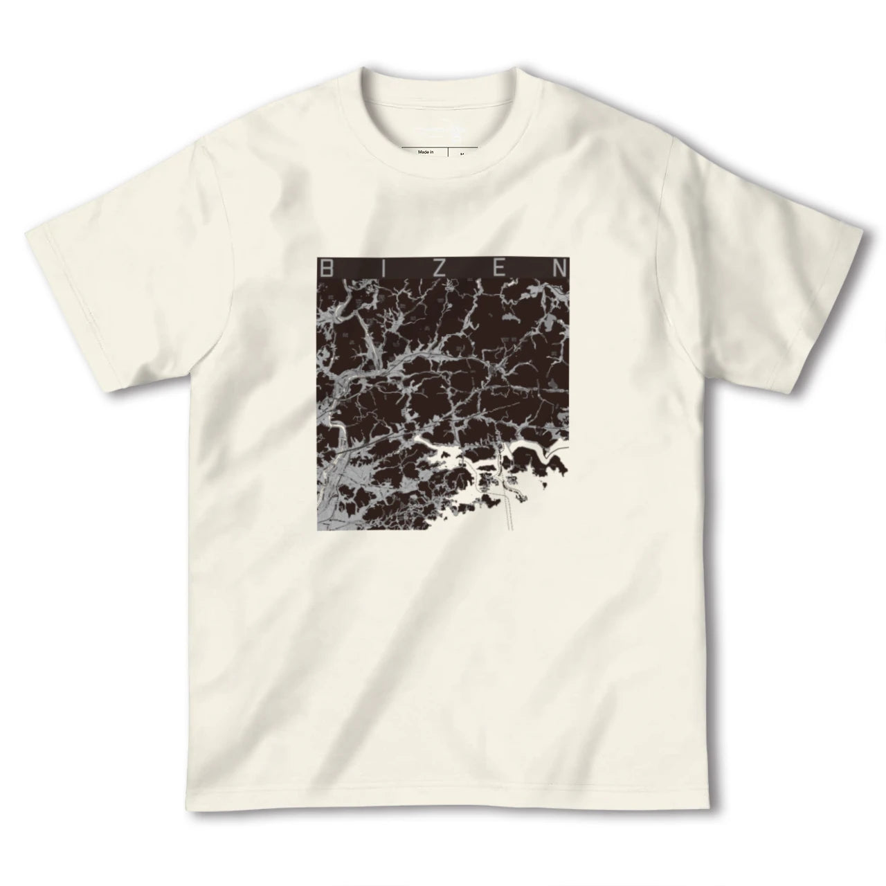 【備前(岡山県)】地図柄ヘビーウェイトTシャツ