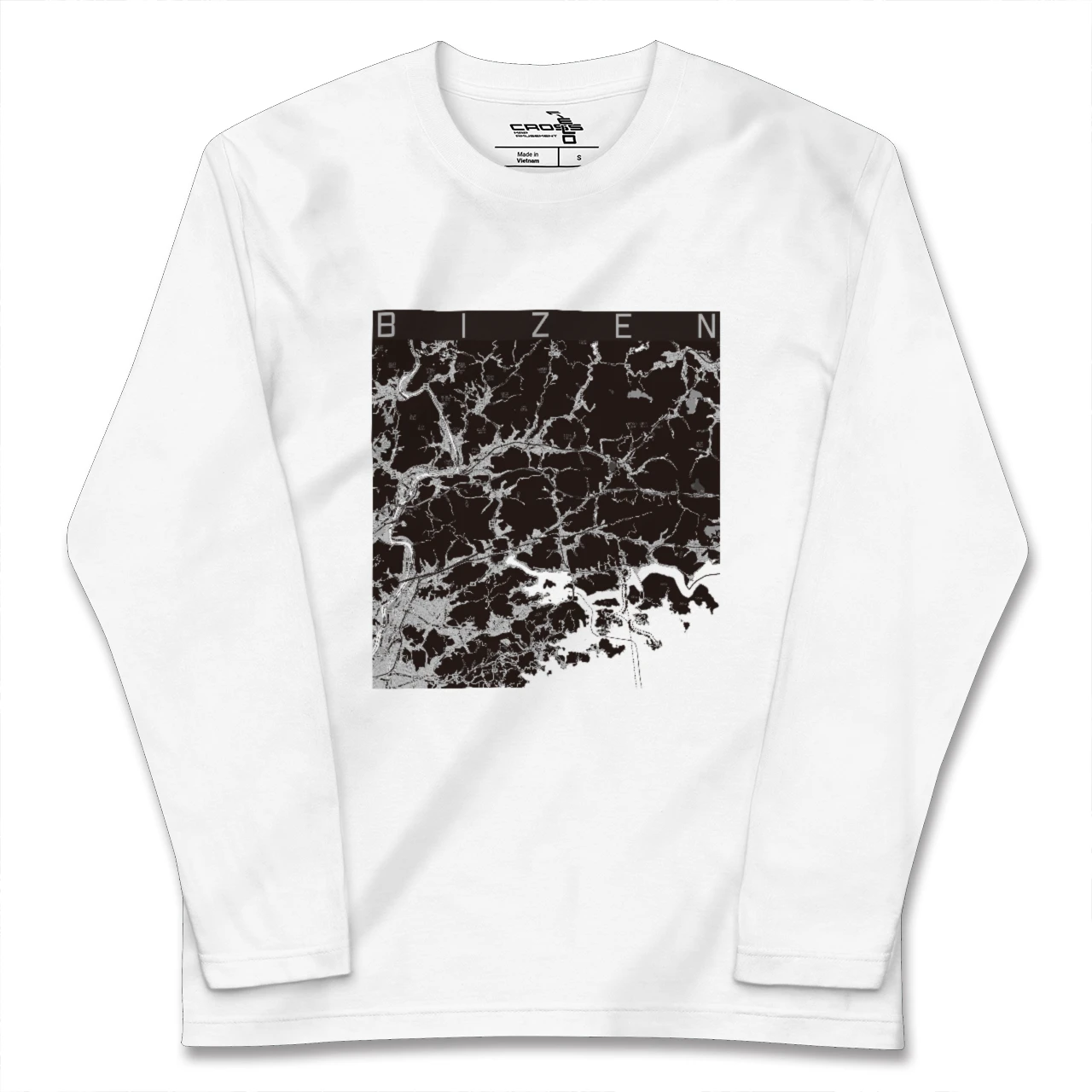 【備前(岡山県)】地図柄ロングスリーブTシャツ
