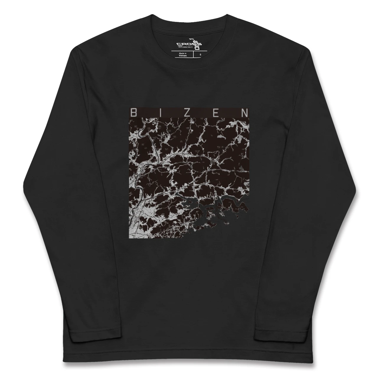 【備前(岡山県)】地図柄ロングスリーブTシャツ