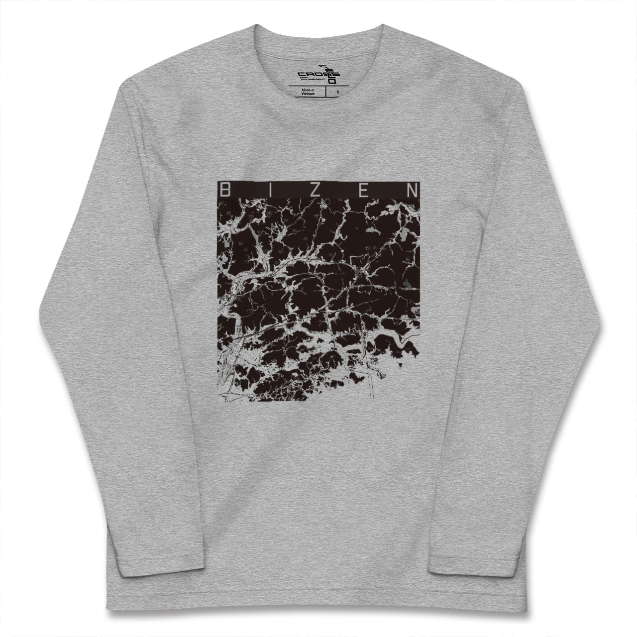 【備前(岡山県)】地図柄ロングスリーブTシャツ