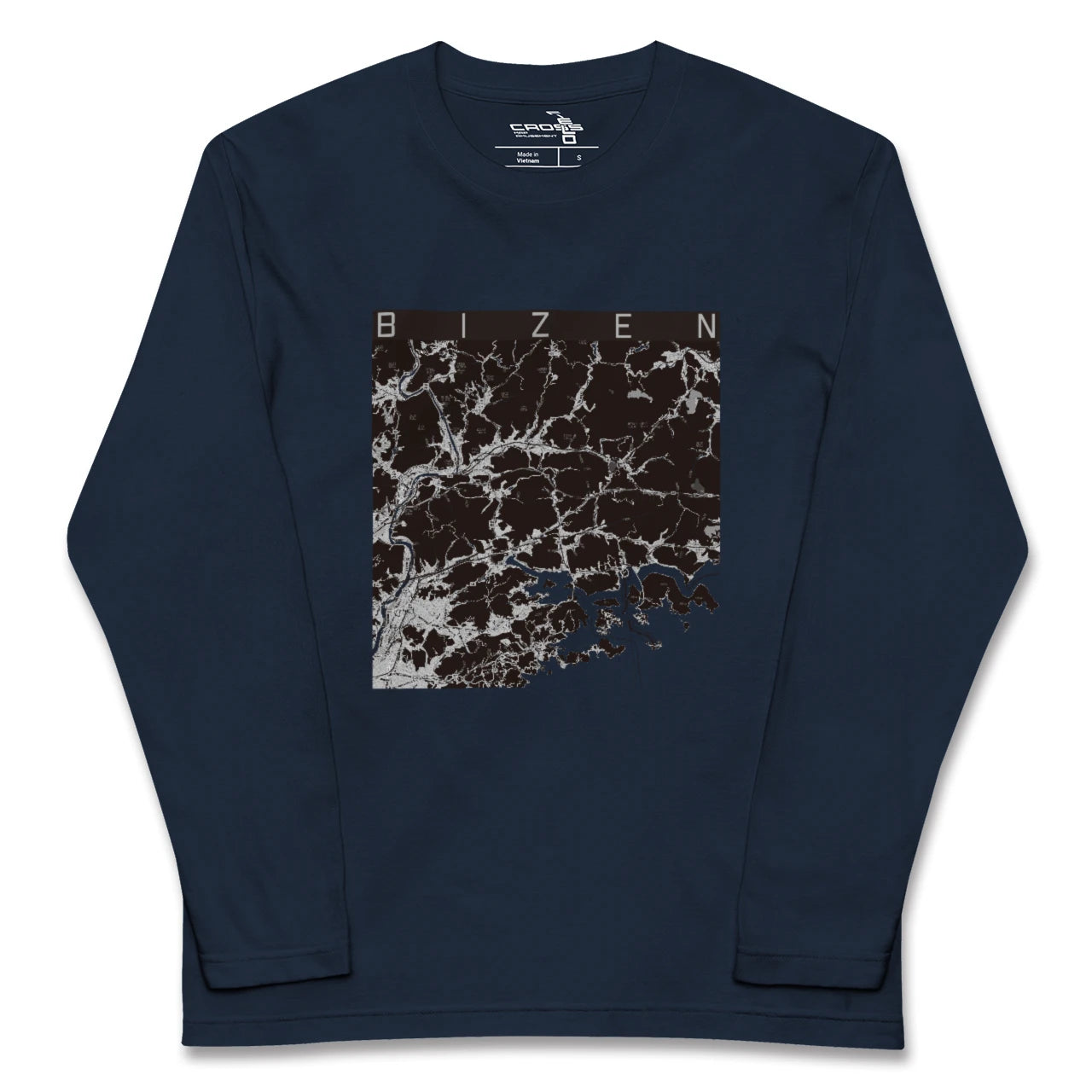 【備前(岡山県)】地図柄ロングスリーブTシャツ