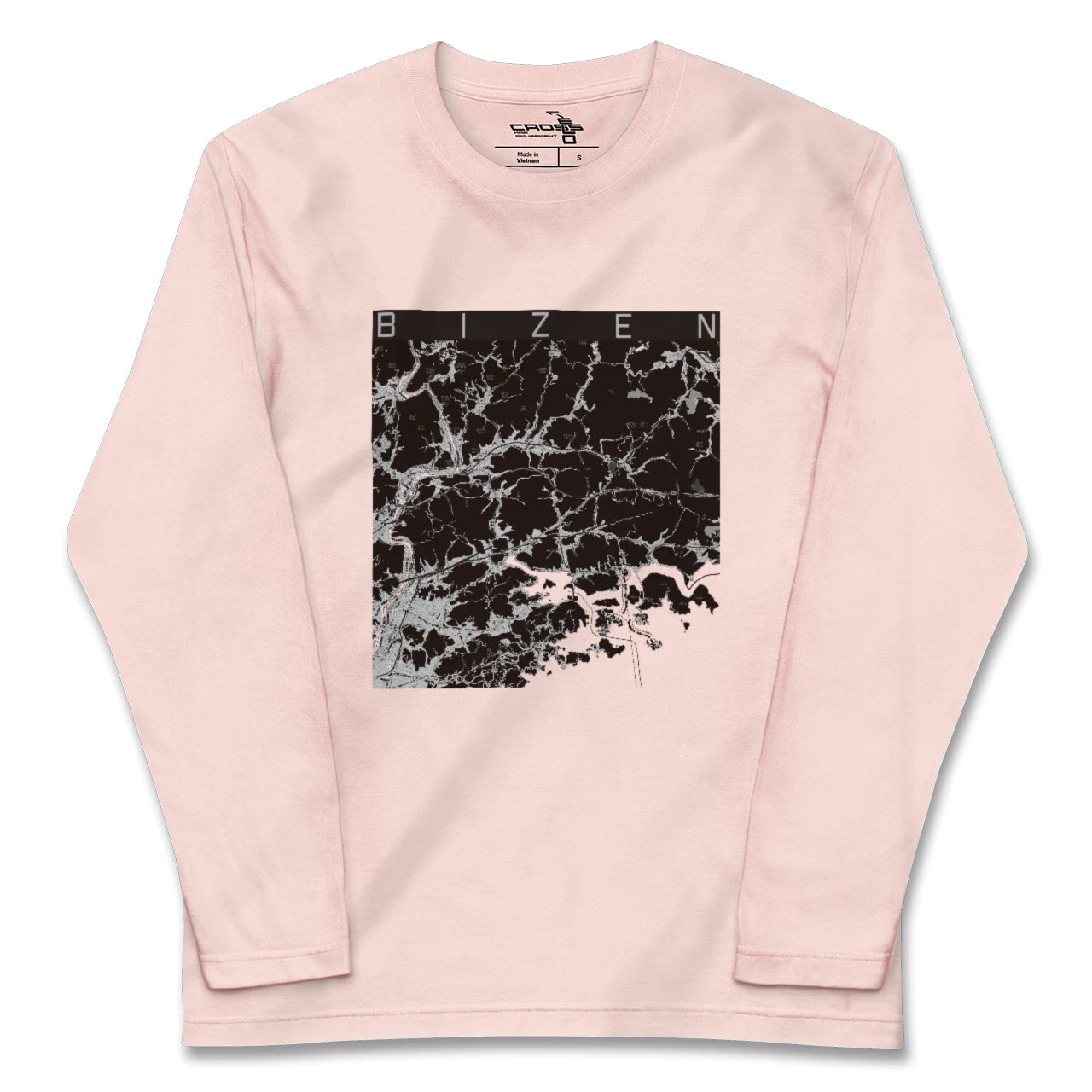 【備前(岡山県)】地図柄ロングスリーブTシャツ