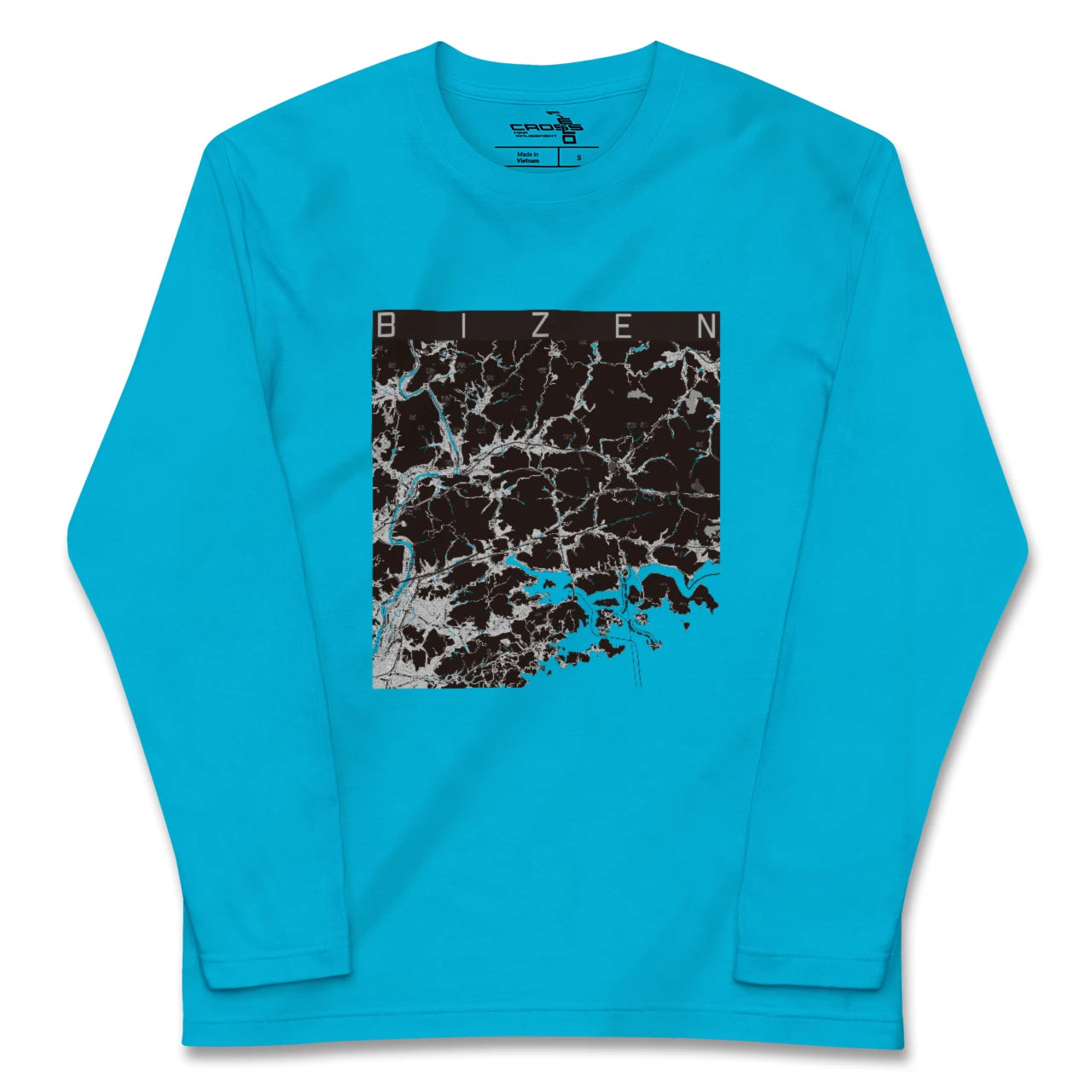 【備前(岡山県)】地図柄ロングスリーブTシャツ