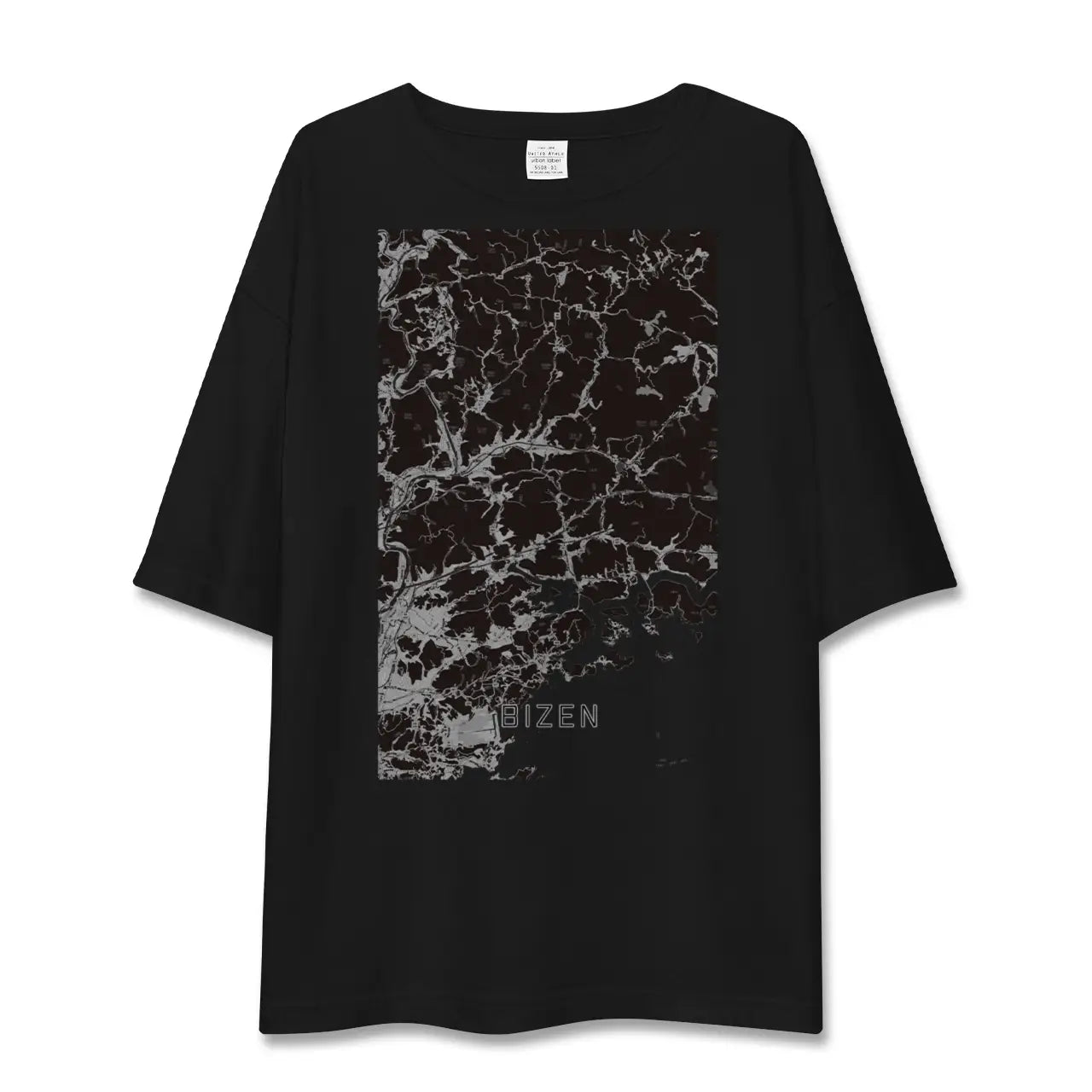 【備前(岡山県)】地図柄ビッグシルエットTシャツ