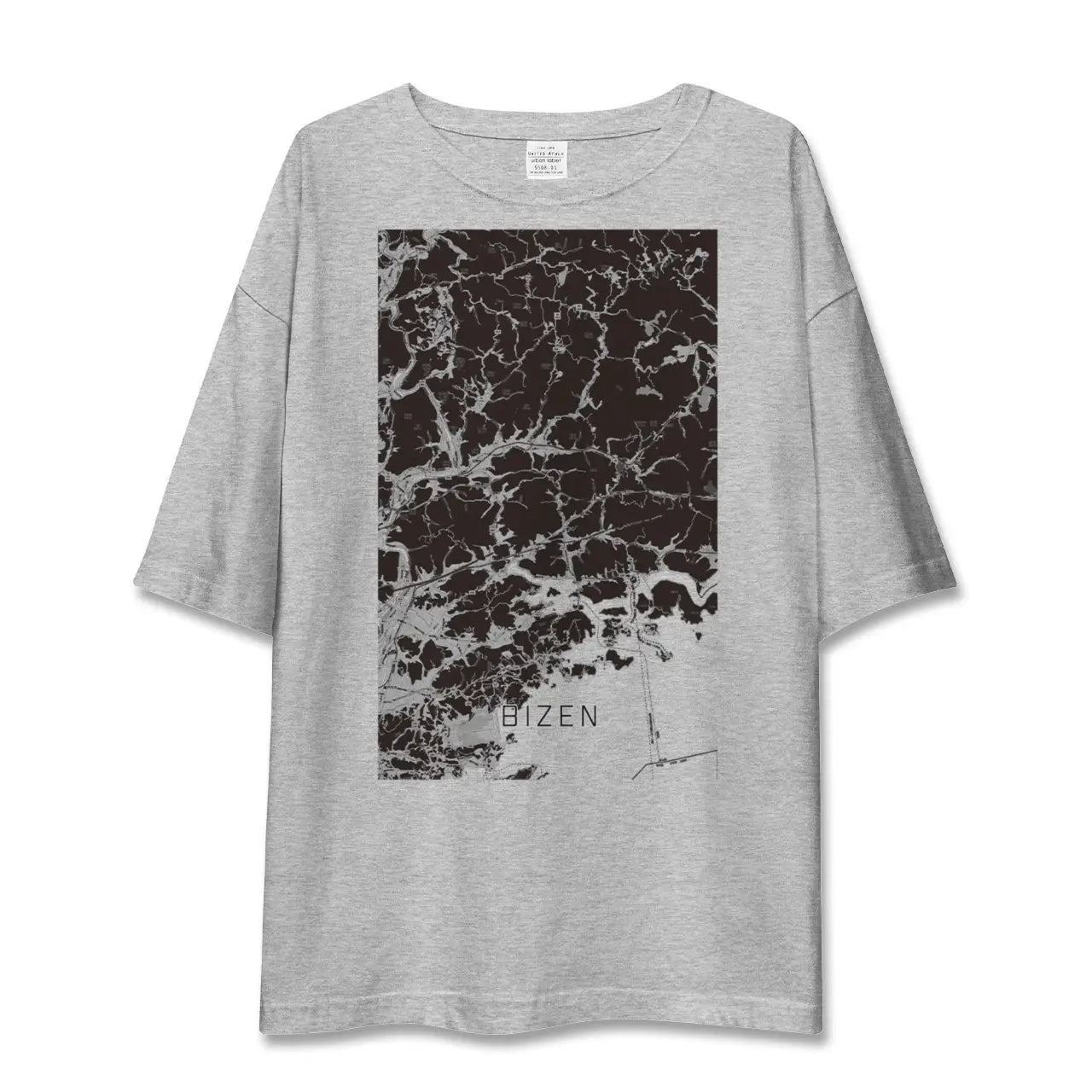 【備前(岡山県)】地図柄ビッグシルエットTシャツ