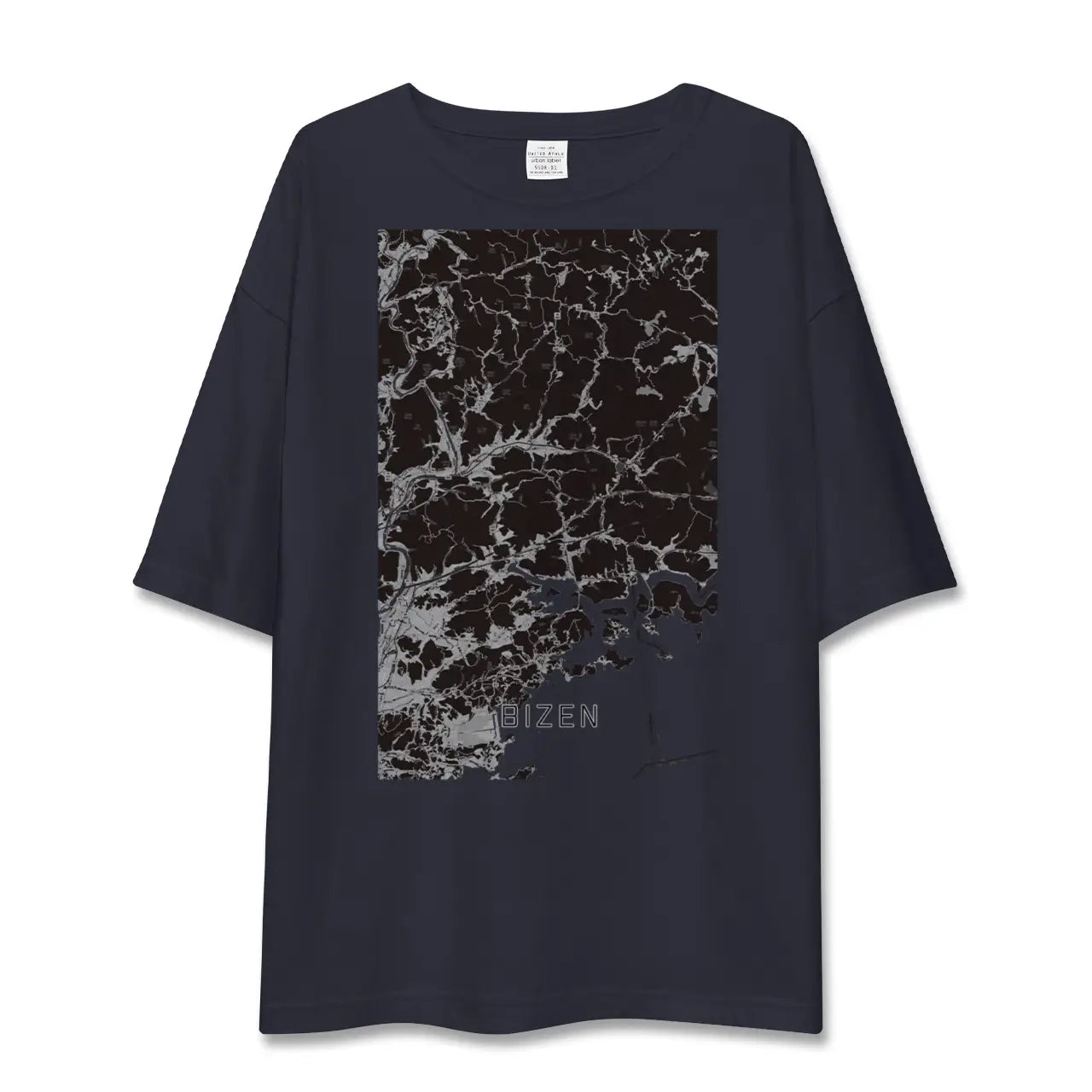 【備前(岡山県)】地図柄ビッグシルエットTシャツ