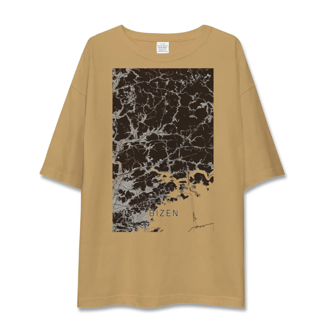 【備前(岡山県)】地図柄ビッグシルエットTシャツ