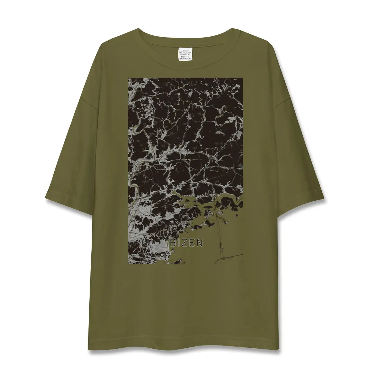 【備前(岡山県)】地図柄ビッグシルエットTシャツ