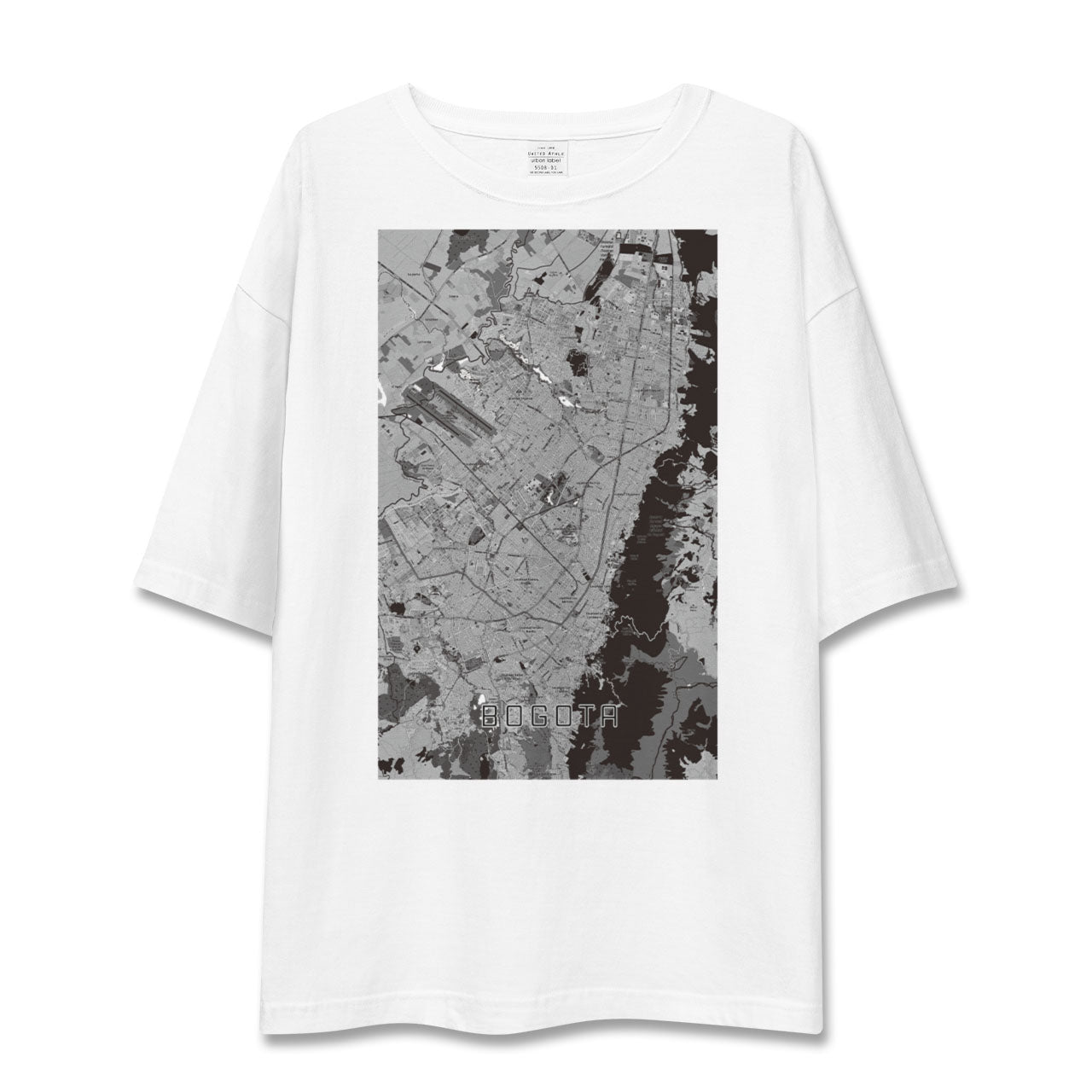 【ボゴタ(コロンビア)】地図柄ビッグシルエットTシャツ
