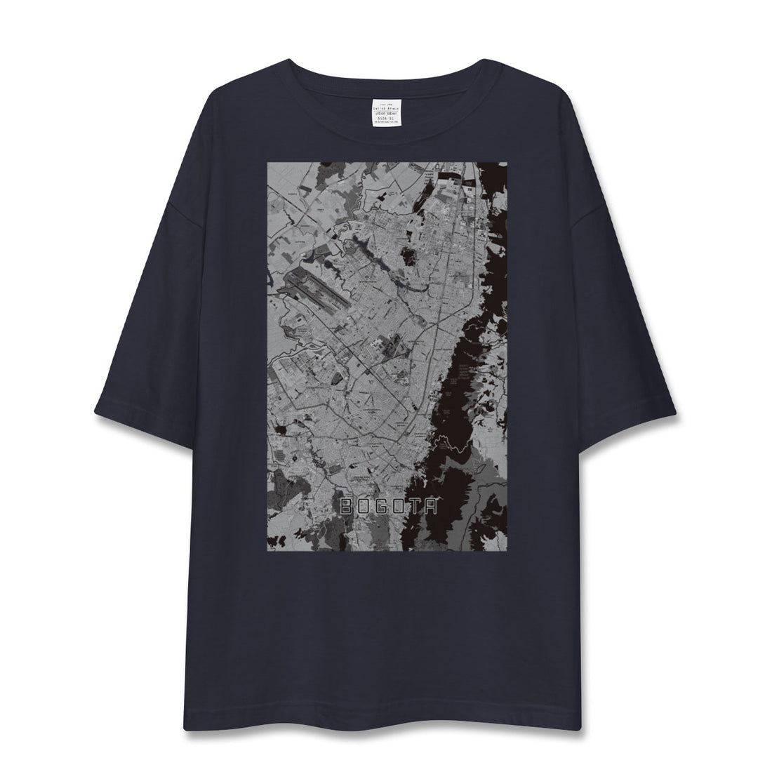【ボゴタ(コロンビア)】地図柄ビッグシルエットTシャツ