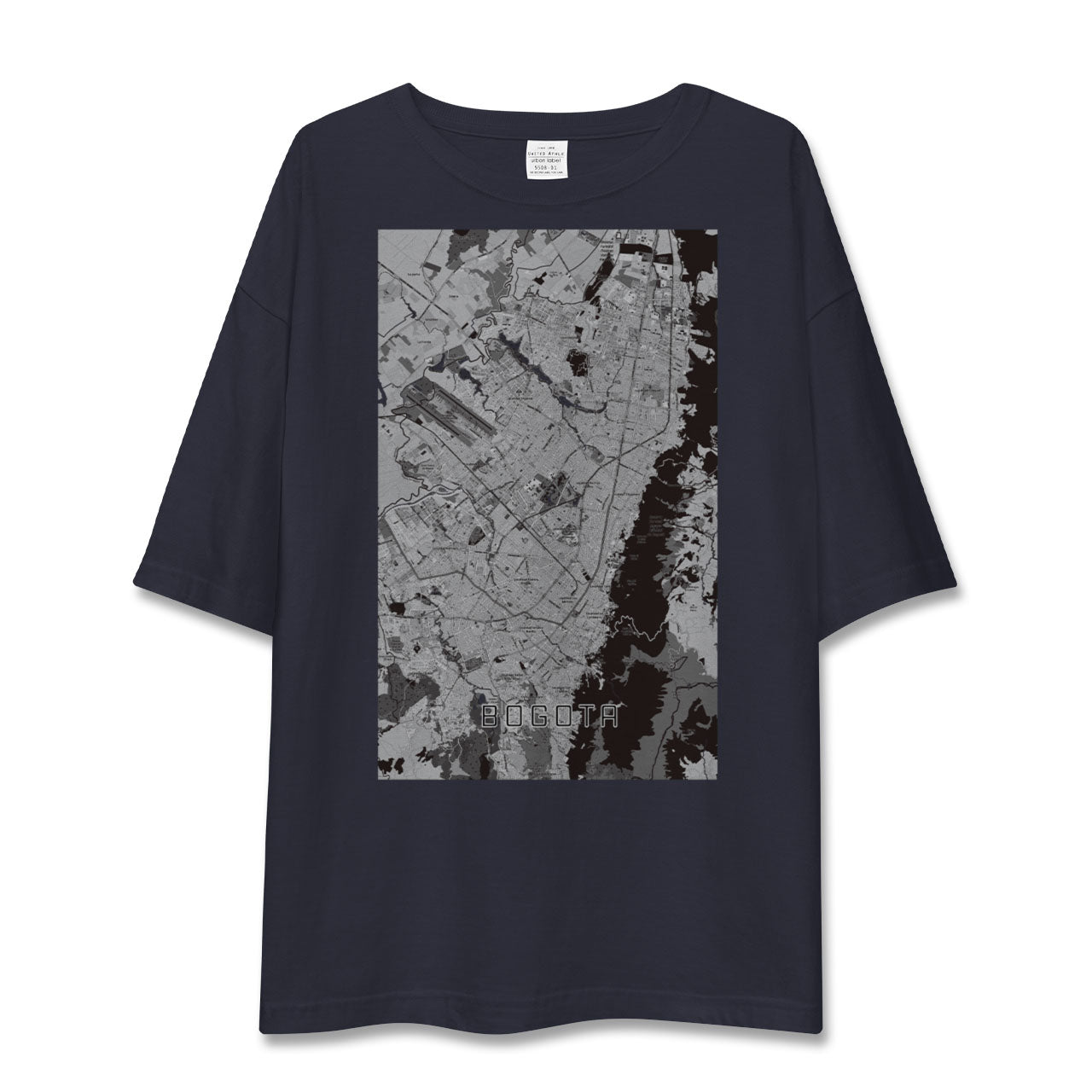【ボゴタ(コロンビア)】地図柄ビッグシルエットTシャツ