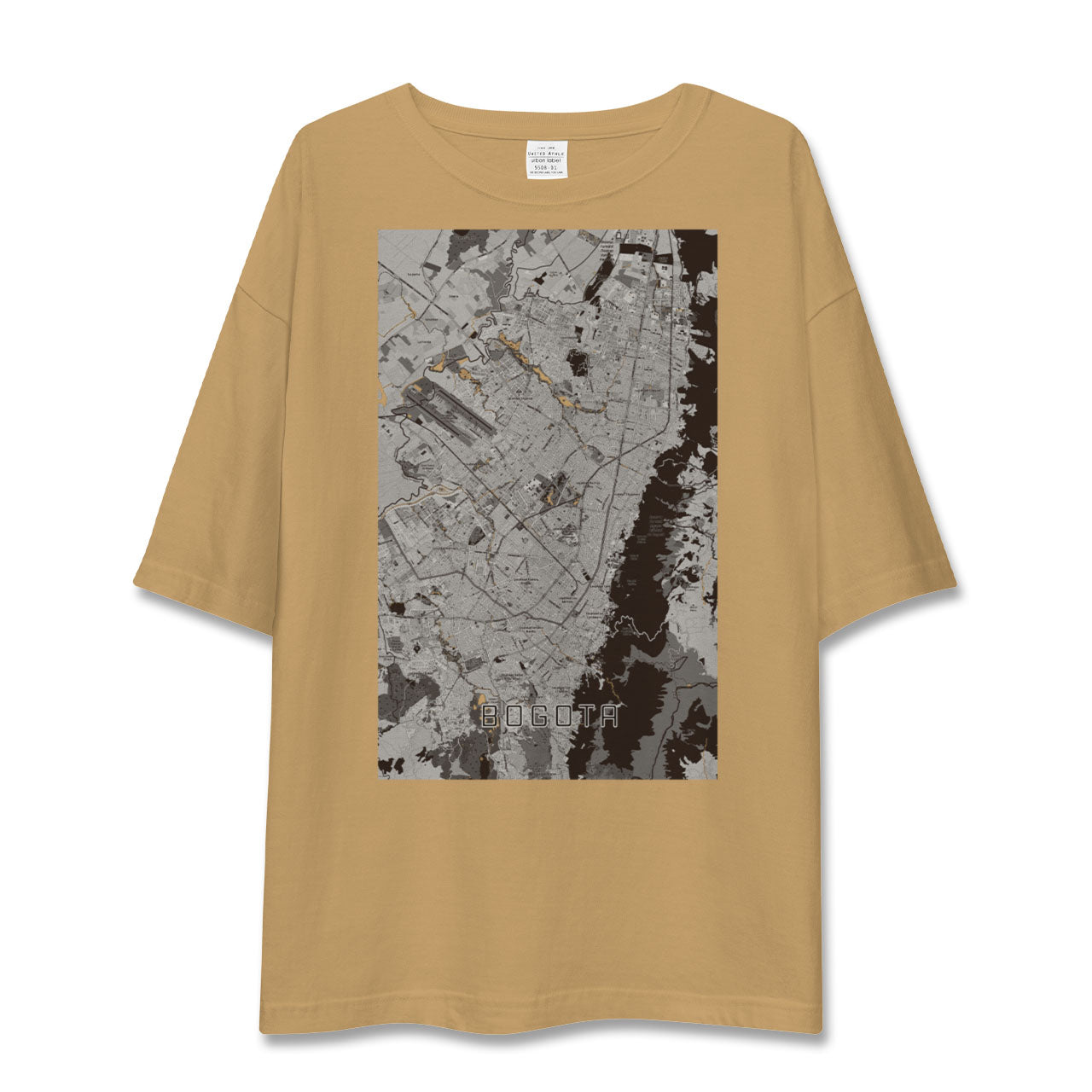 【ボゴタ(コロンビア)】地図柄ビッグシルエットTシャツ