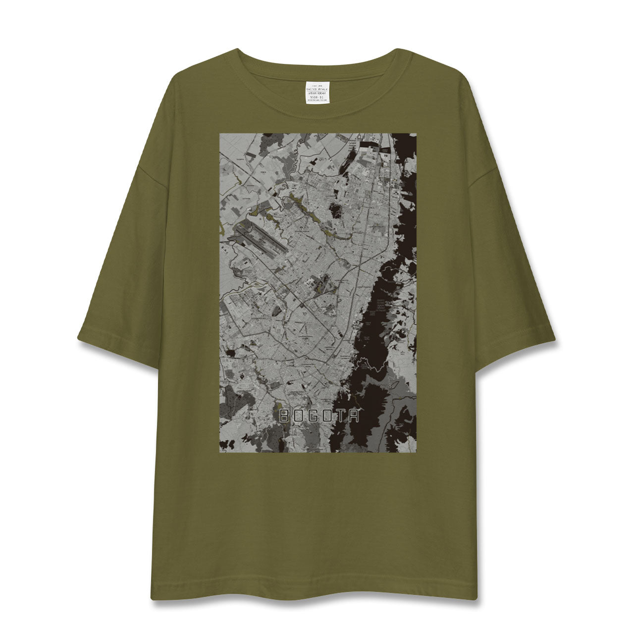 【ボゴタ(コロンビア)】地図柄ビッグシルエットTシャツ