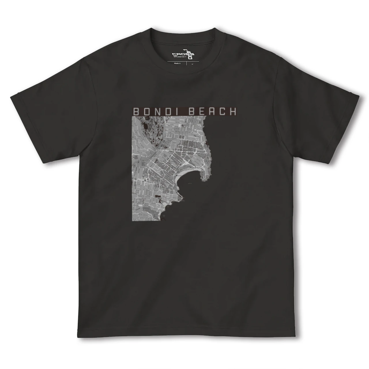 【ボンダイビーチ(オーストラリア)】地図柄ヘビーウェイトTシャツ