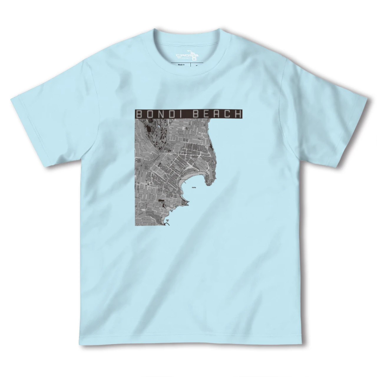 【ボンダイビーチ(オーストラリア)】地図柄ヘビーウェイトTシャツ
