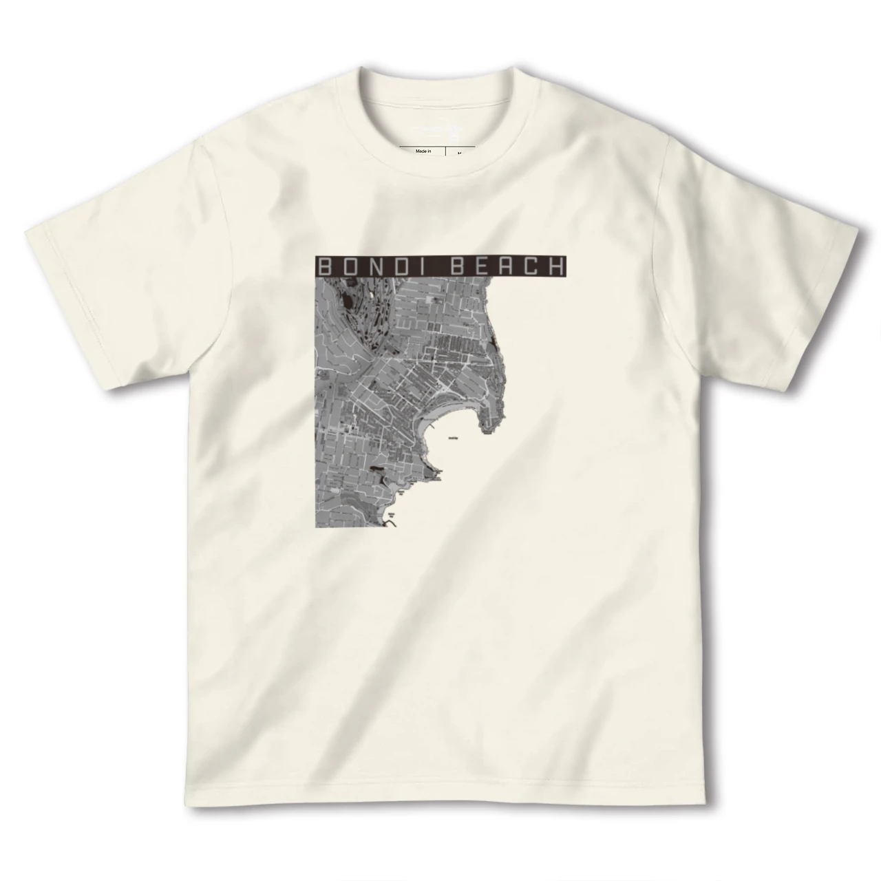 【ボンダイビーチ(オーストラリア)】地図柄ヘビーウェイトTシャツ