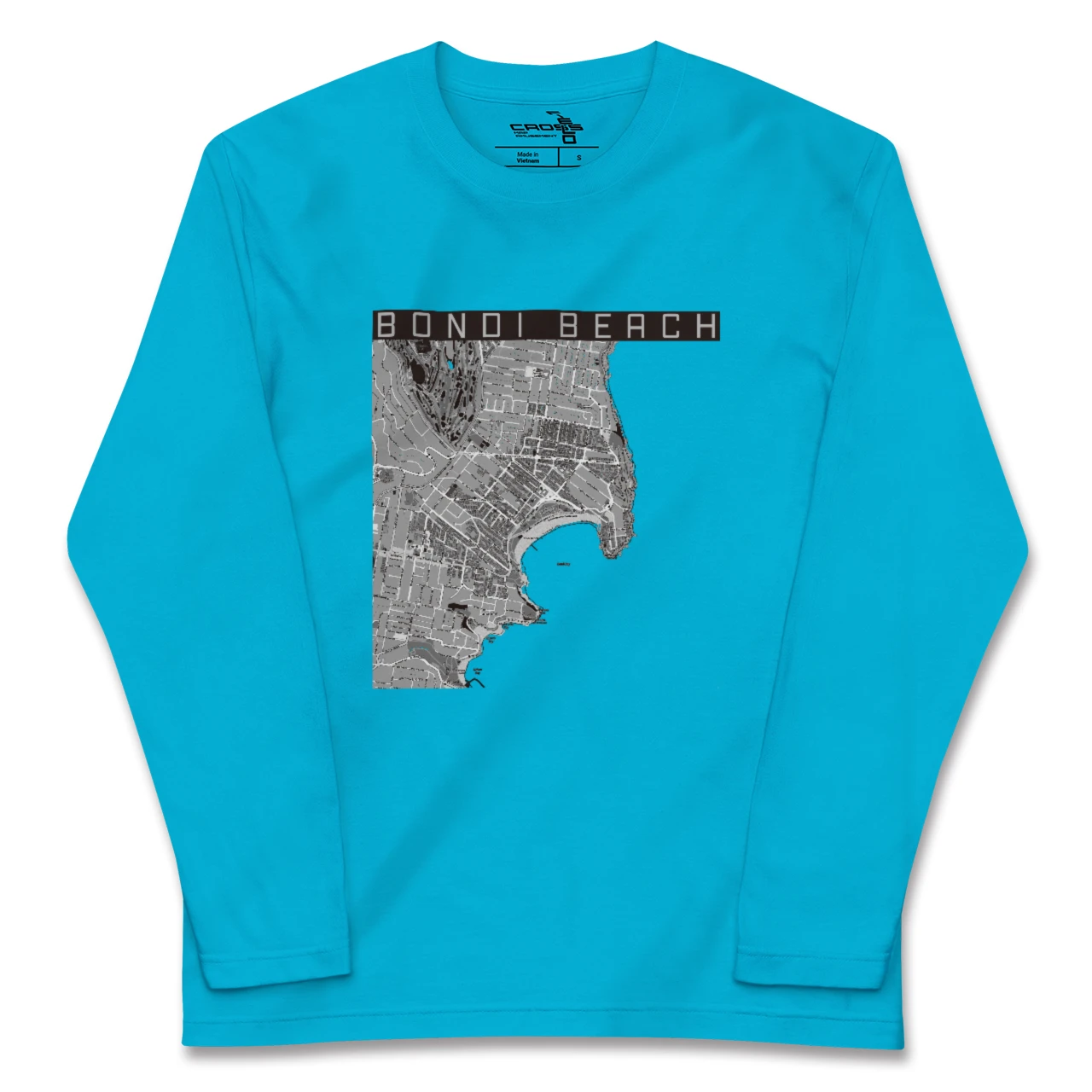 【ボンダイビーチ(オーストラリア)】地図柄ロングスリーブTシャツ