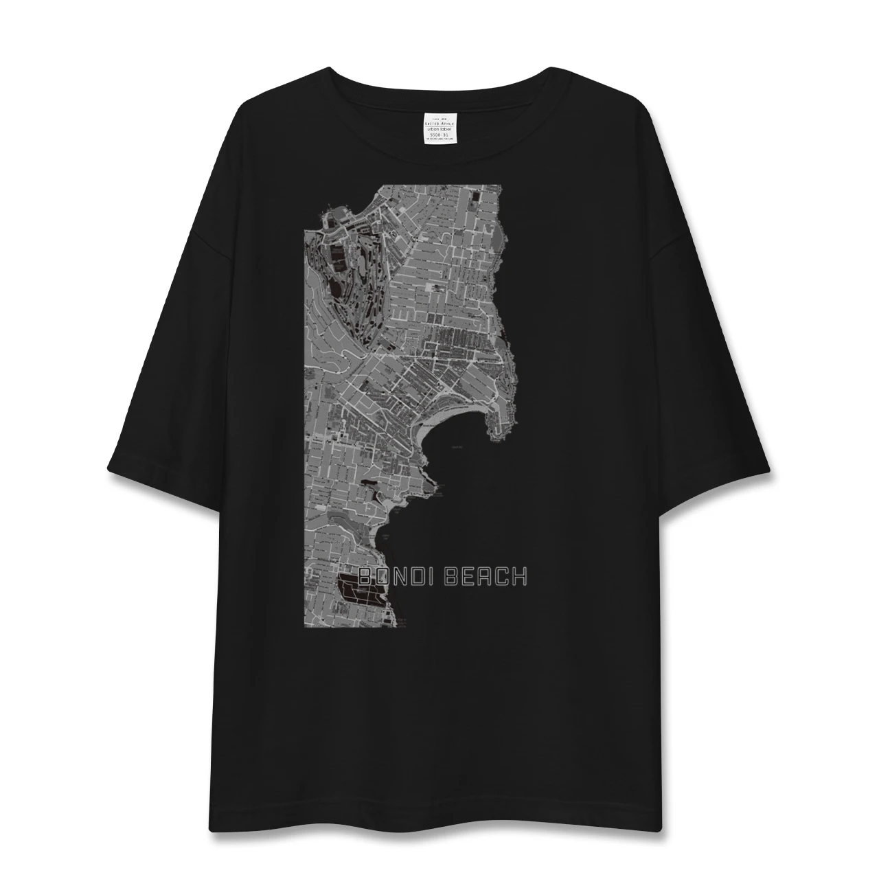 【ボンダイビーチ(オーストラリア)】地図柄ビッグシルエットTシャツ