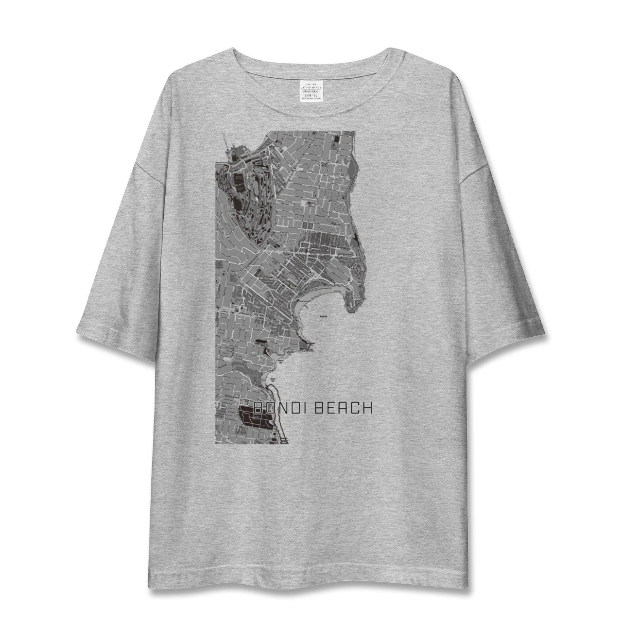 【ボンダイビーチ(オーストラリア)】地図柄ビッグシルエットTシャツ