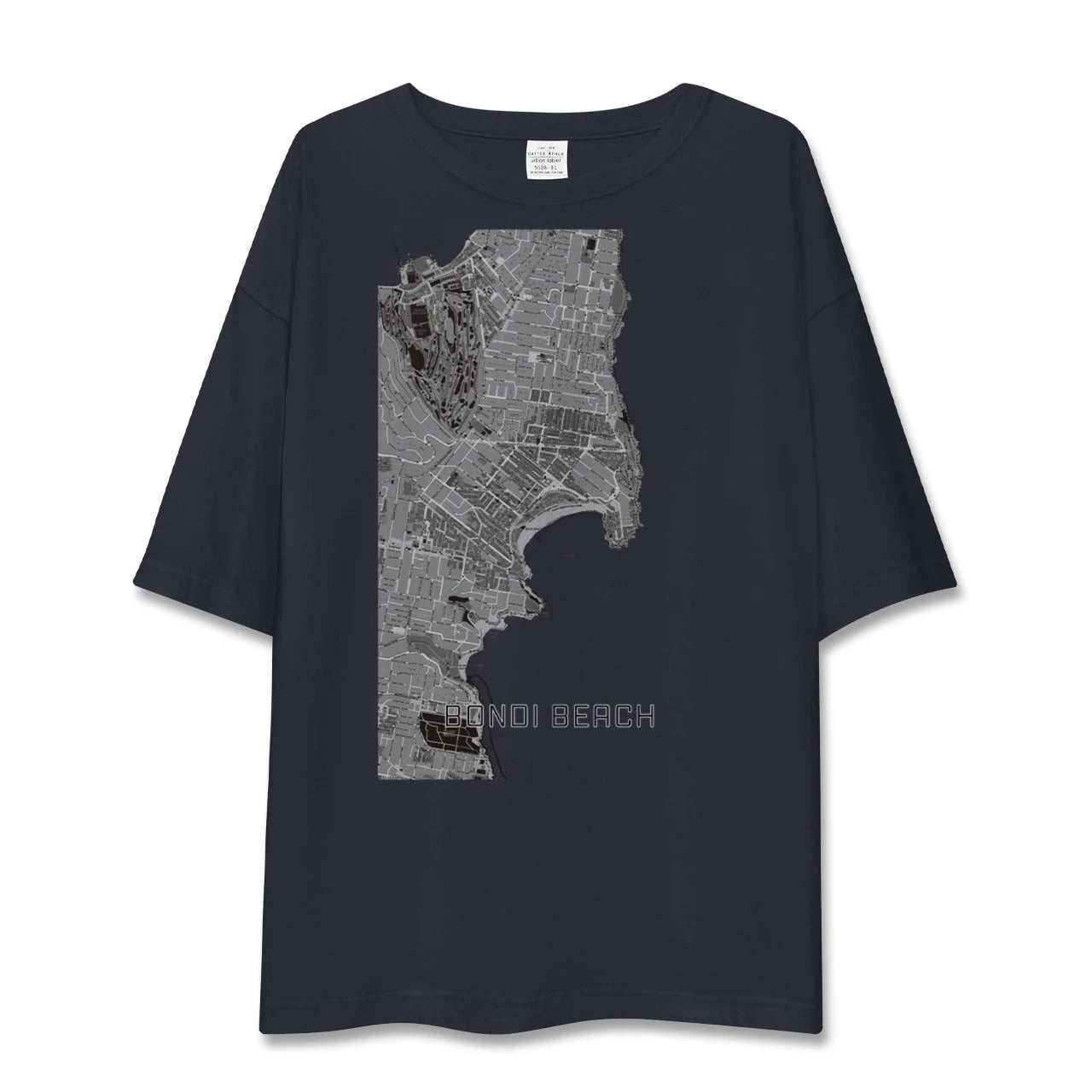 【ボンダイビーチ(オーストラリア)】地図柄ビッグシルエットTシャツ