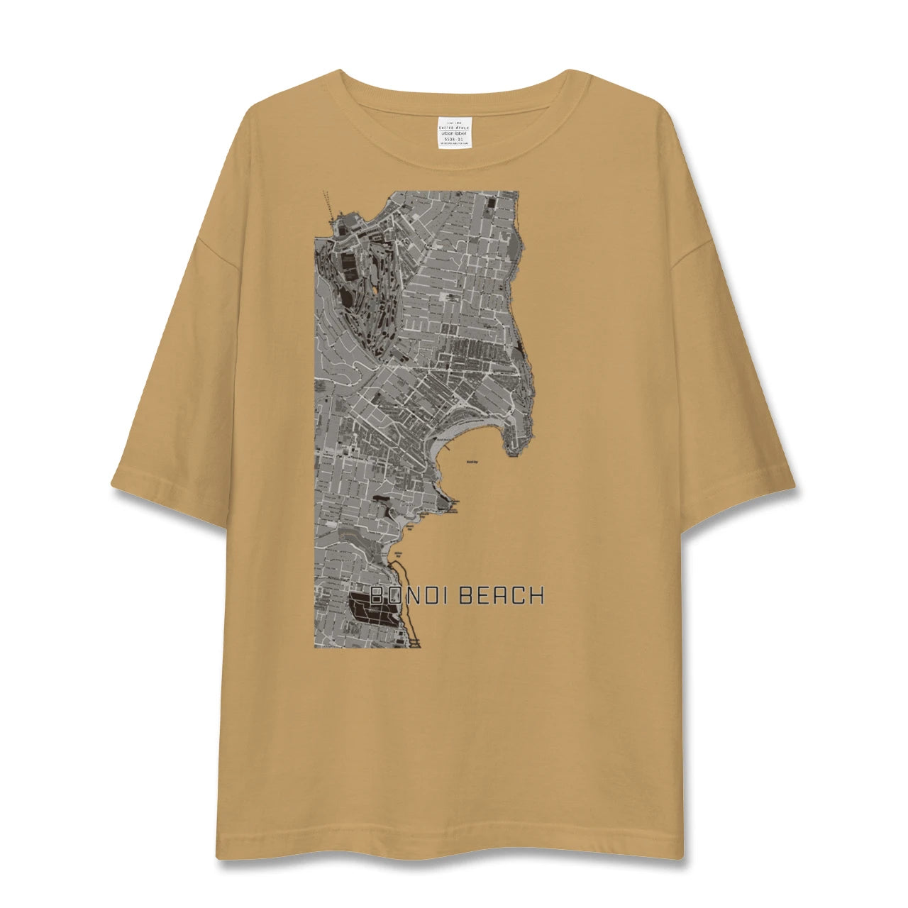 【ボンダイビーチ(オーストラリア)】地図柄ビッグシルエットTシャツ