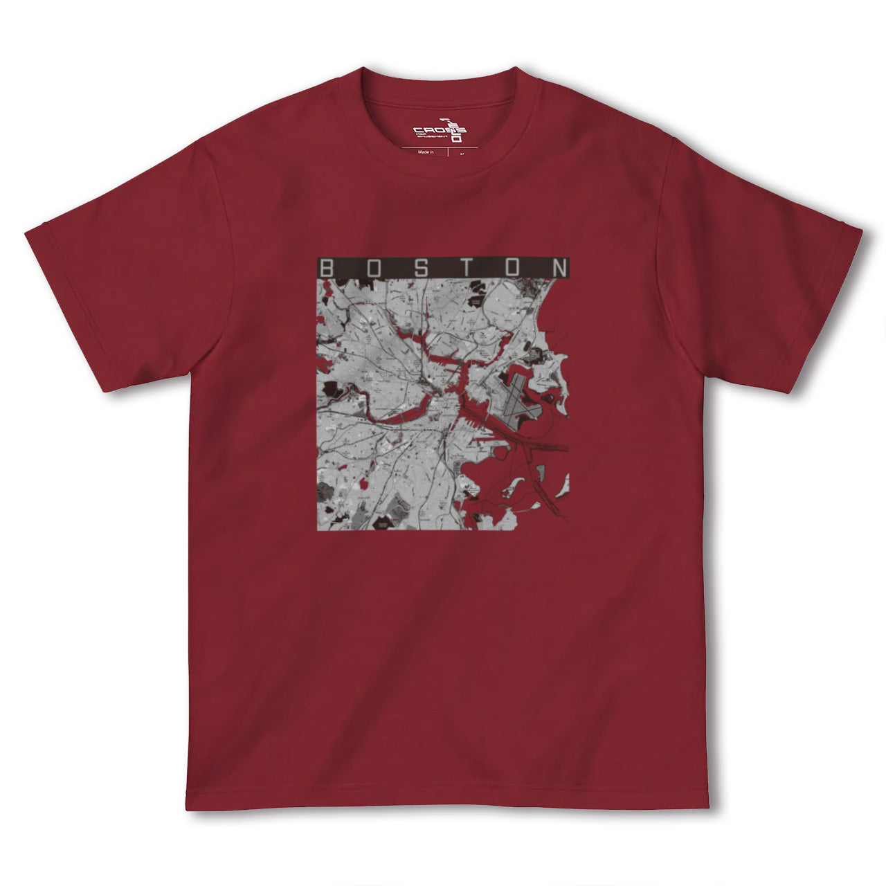 【ボストン(アメリカ)】地図柄ヘビーウェイトTシャツ