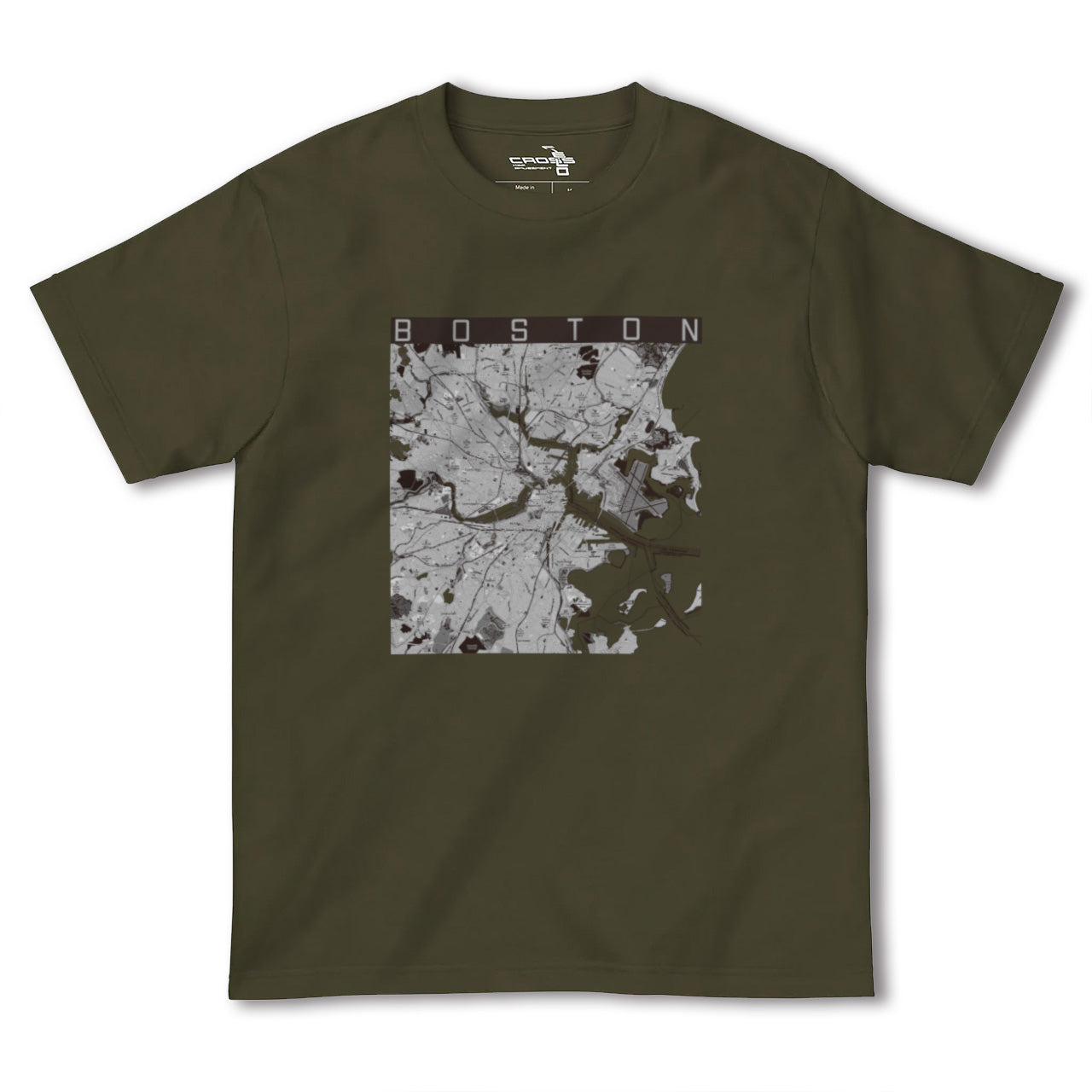 【ボストン(アメリカ)】地図柄ヘビーウェイトTシャツ