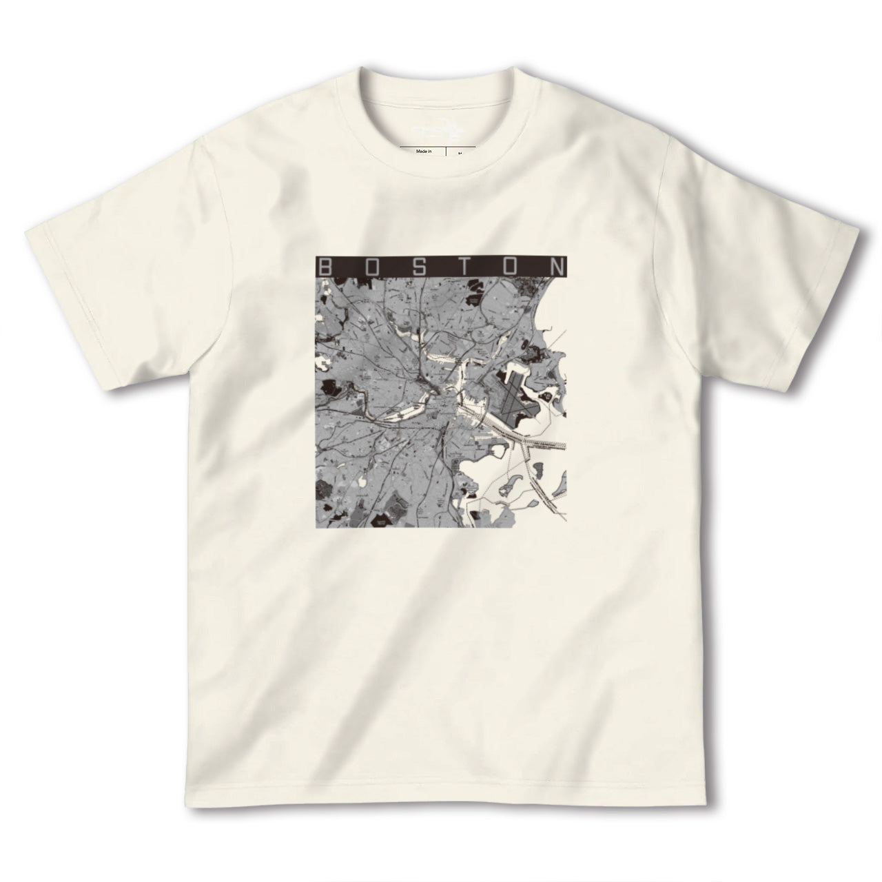 【ボストン(アメリカ)】地図柄ヘビーウェイトTシャツ