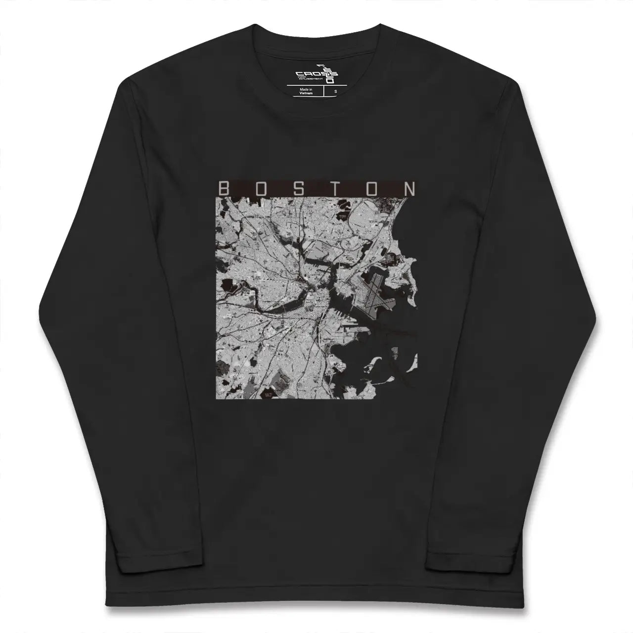 【ボストン(アメリカ)】地図柄ロングスリーブTシャツ