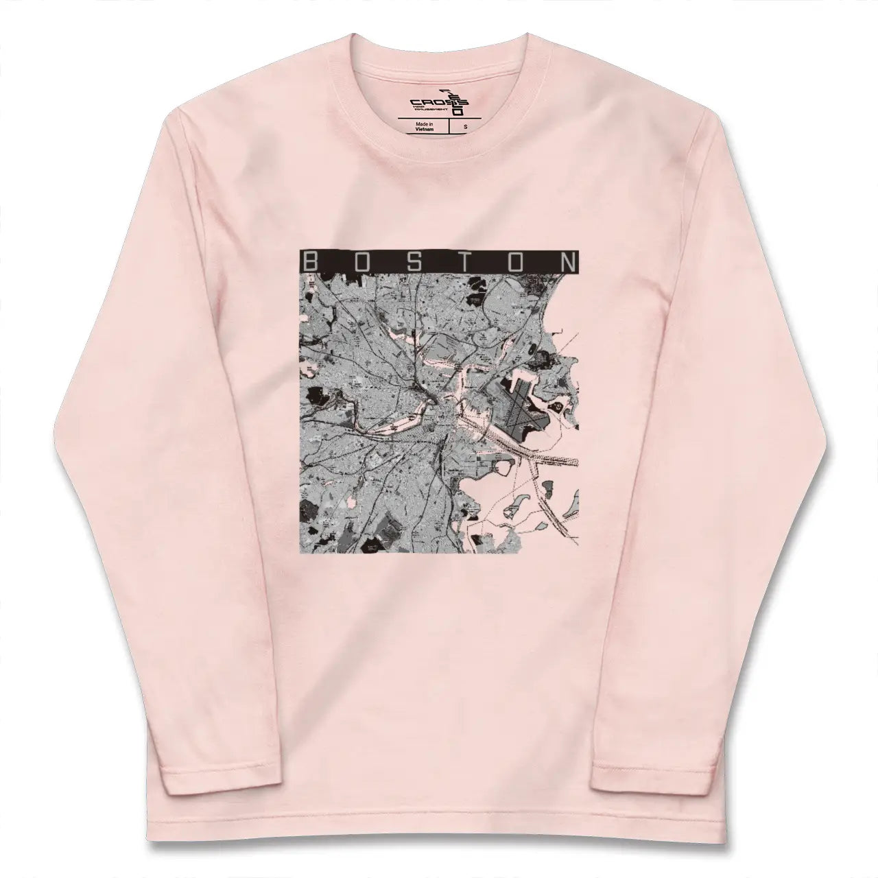 【ボストン(アメリカ)】地図柄ロングスリーブTシャツ