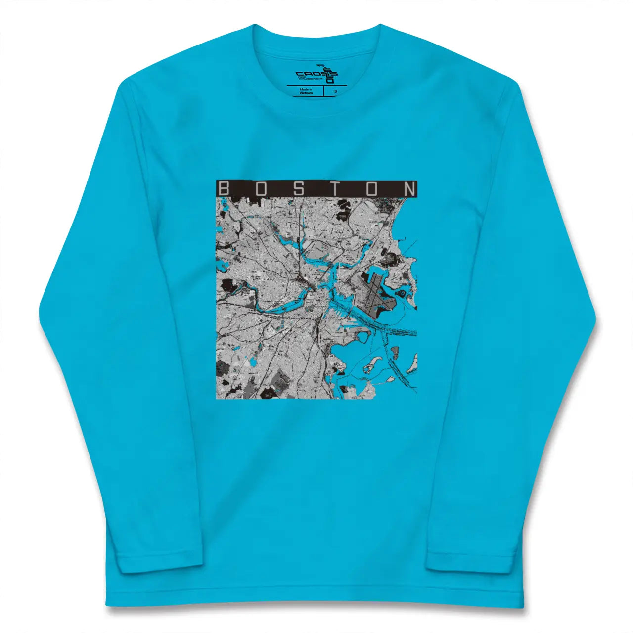 【ボストン(アメリカ)】地図柄ロングスリーブTシャツ