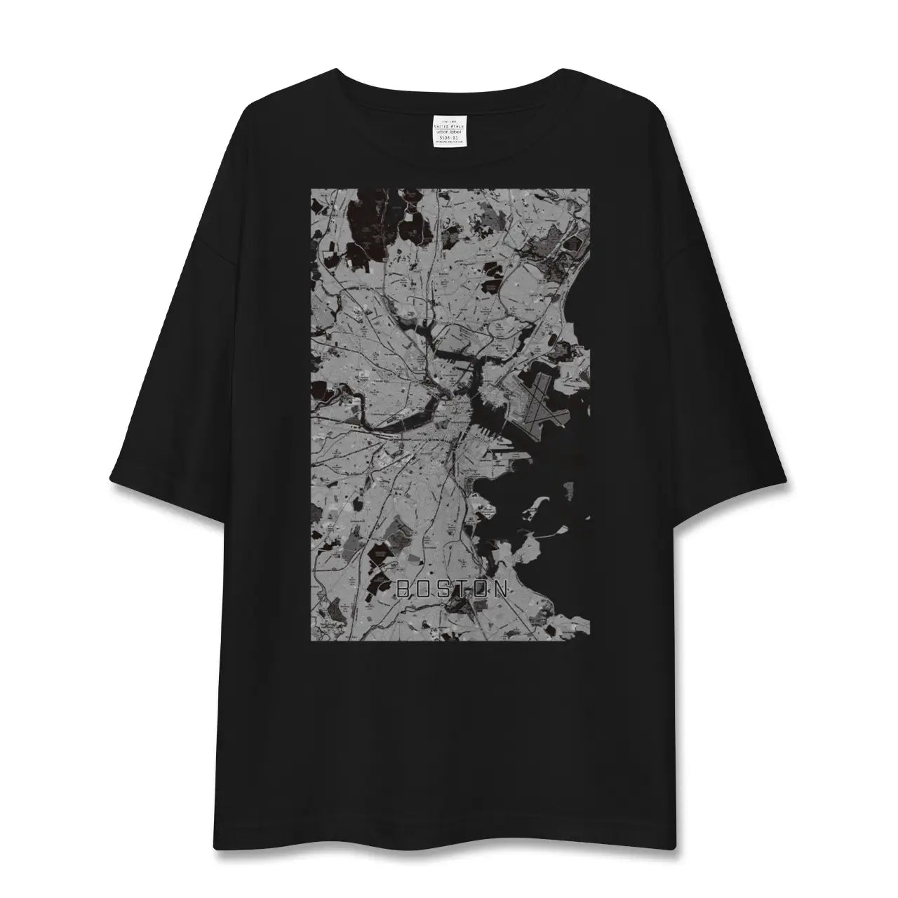 【ボストン(アメリカ)】地図柄ビッグシルエットTシャツ