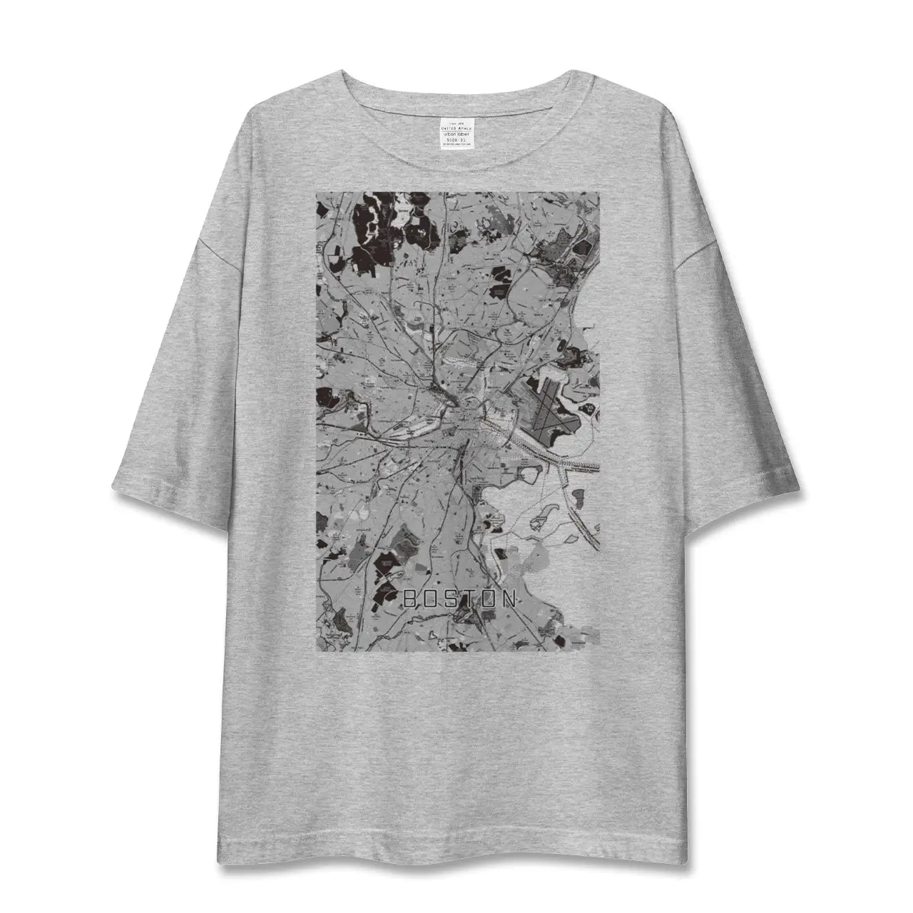 【ボストン(アメリカ)】地図柄ビッグシルエットTシャツ