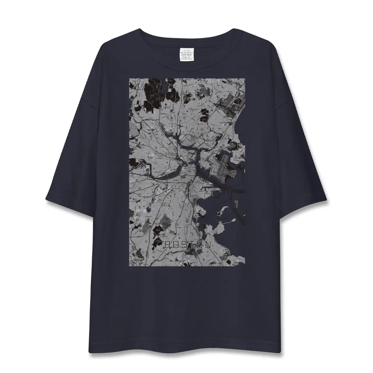 【ボストン(アメリカ)】地図柄ビッグシルエットTシャツ