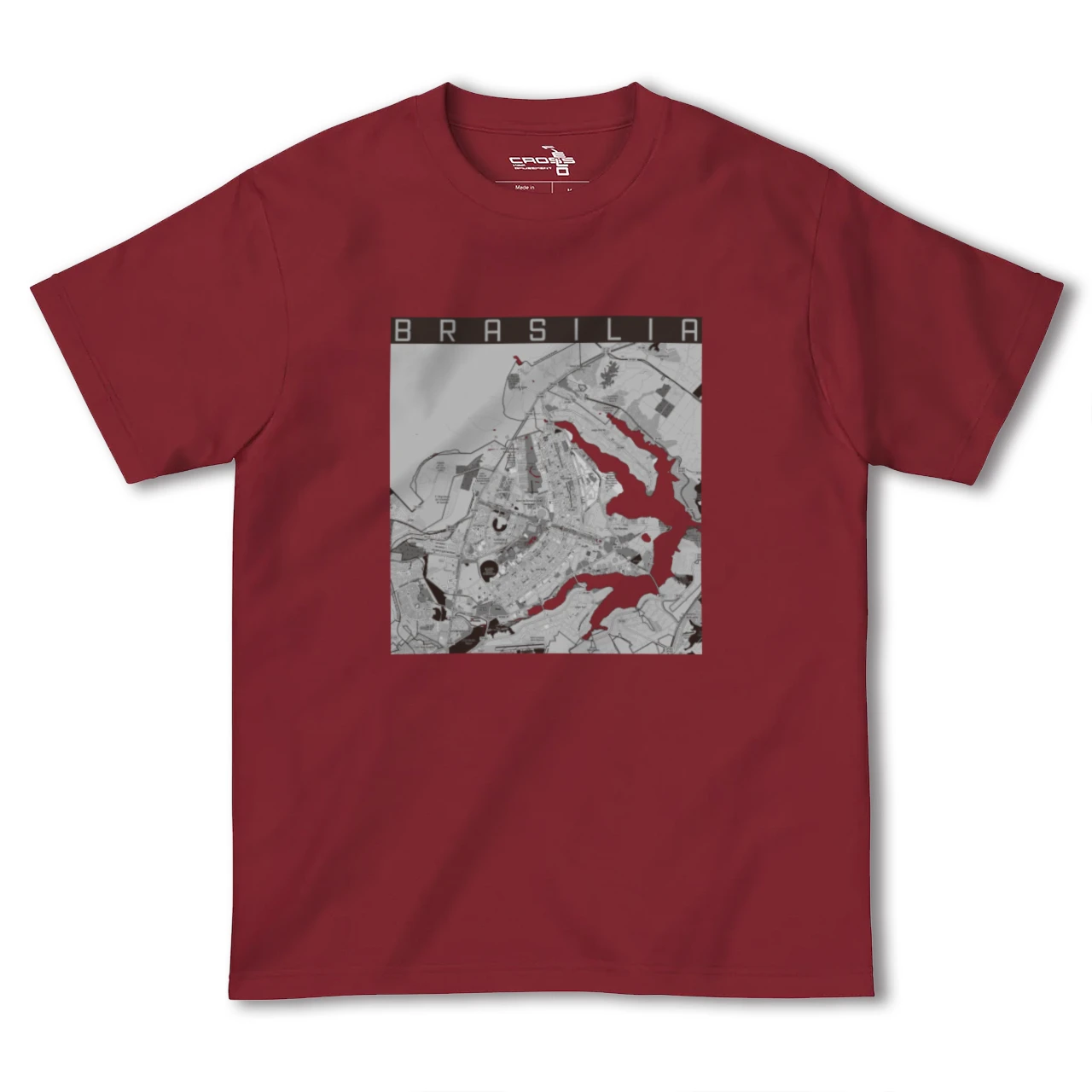 【ブラジリア(ブラジル)】地図柄ヘビーウェイトTシャツ