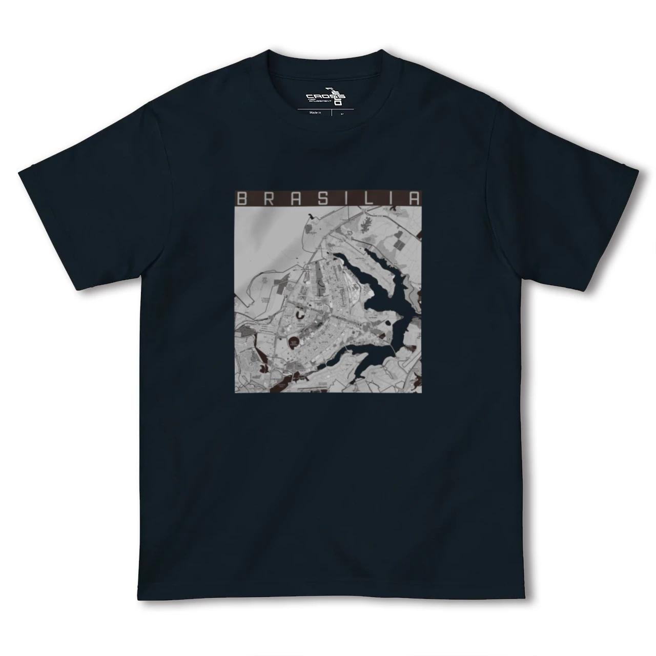 【ブラジリア(ブラジル)】地図柄ヘビーウェイトTシャツ
