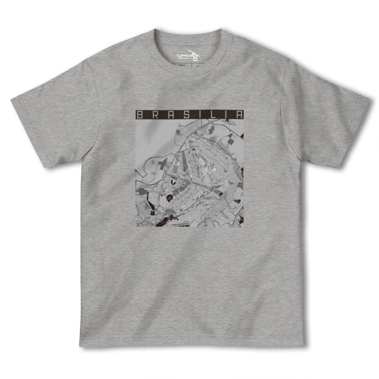 【ブラジリア(ブラジル)】地図柄ヘビーウェイトTシャツ