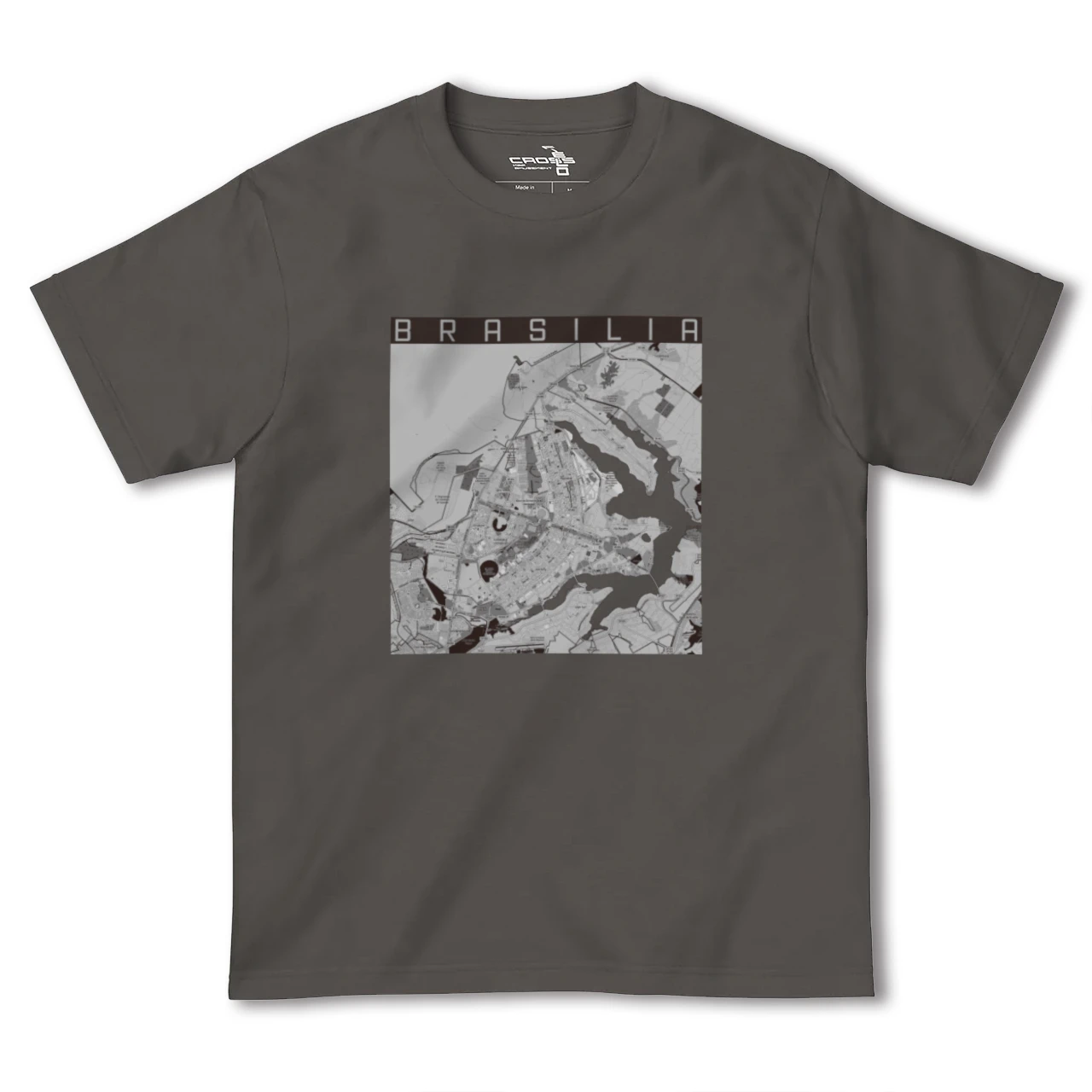 【ブラジリア(ブラジル)】地図柄ヘビーウェイトTシャツ