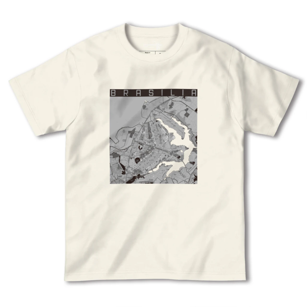 【ブラジリア(ブラジル)】地図柄ヘビーウェイトTシャツ