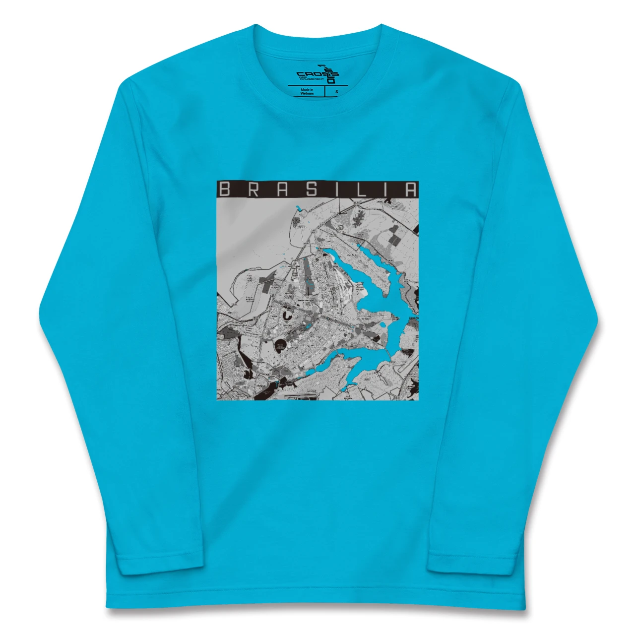 【ブラジリア(ブラジル)】地図柄ロングスリーブTシャツ