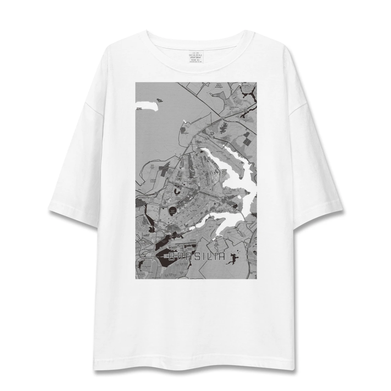 【ブラジリア(ブラジル)】地図柄ビッグシルエットTシャツ